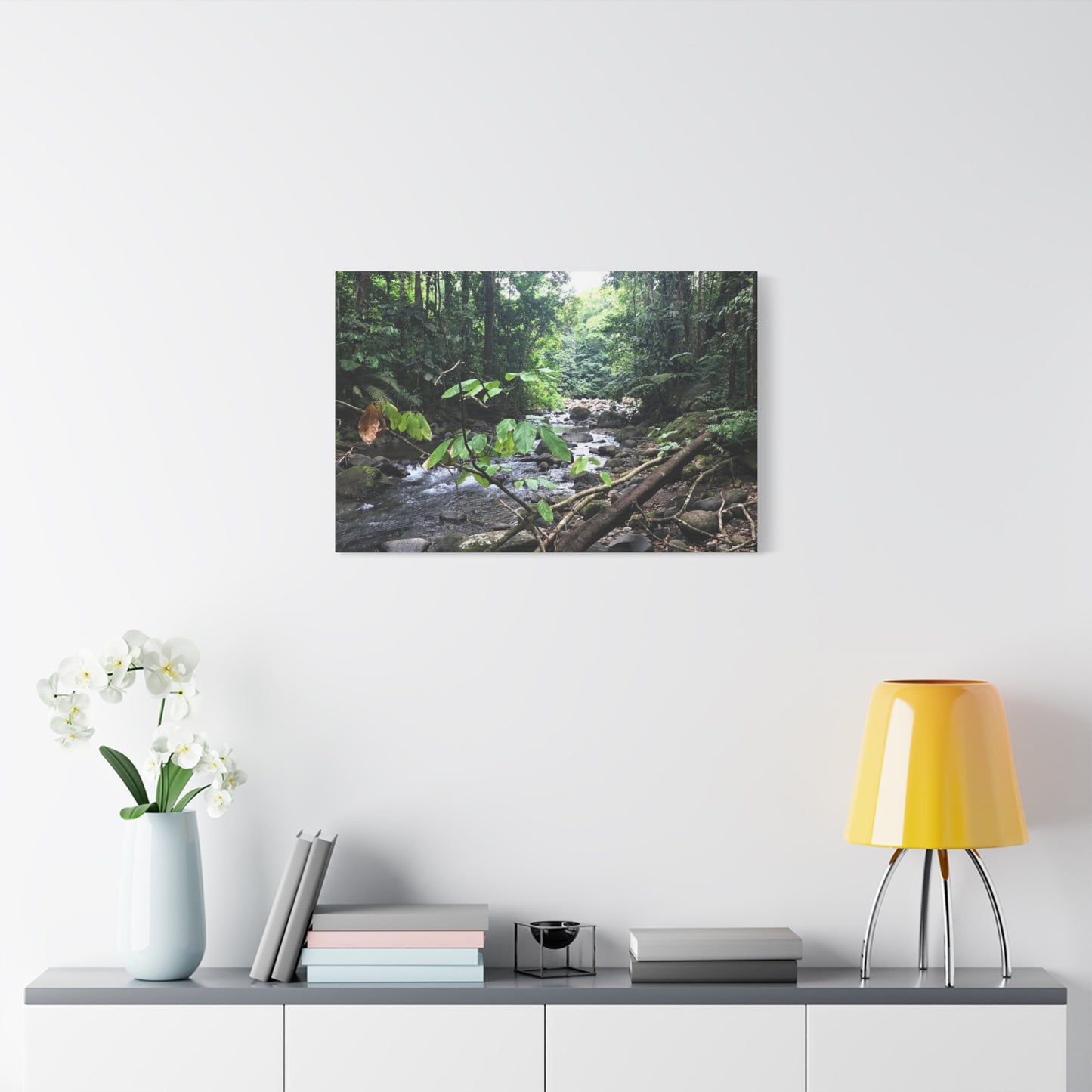 Nature-Inspired Matte Canvas Wall Art - Serene River Scene