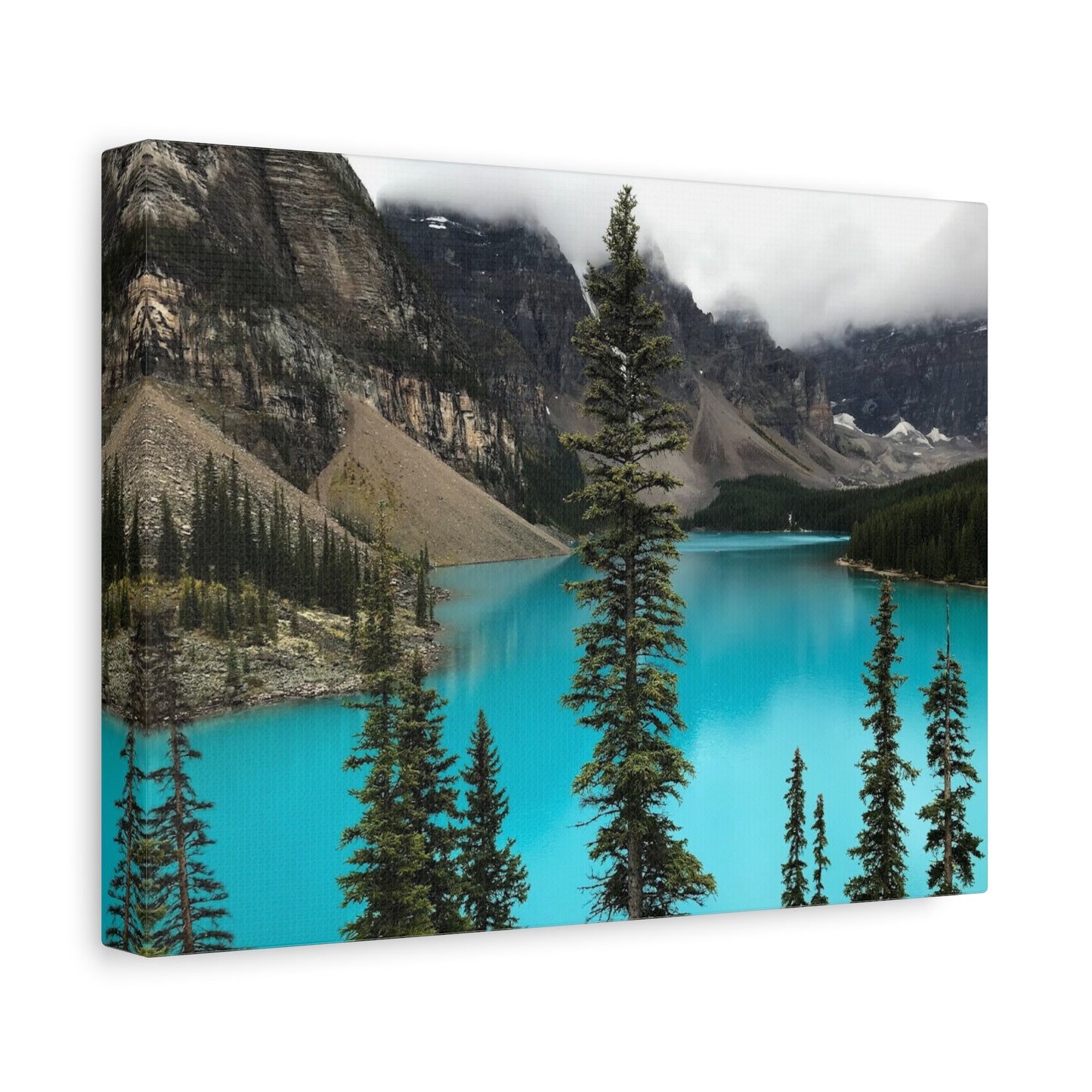 Scenic Landscape Canvas Wall Art - Tranquil Mountain Lake Decor