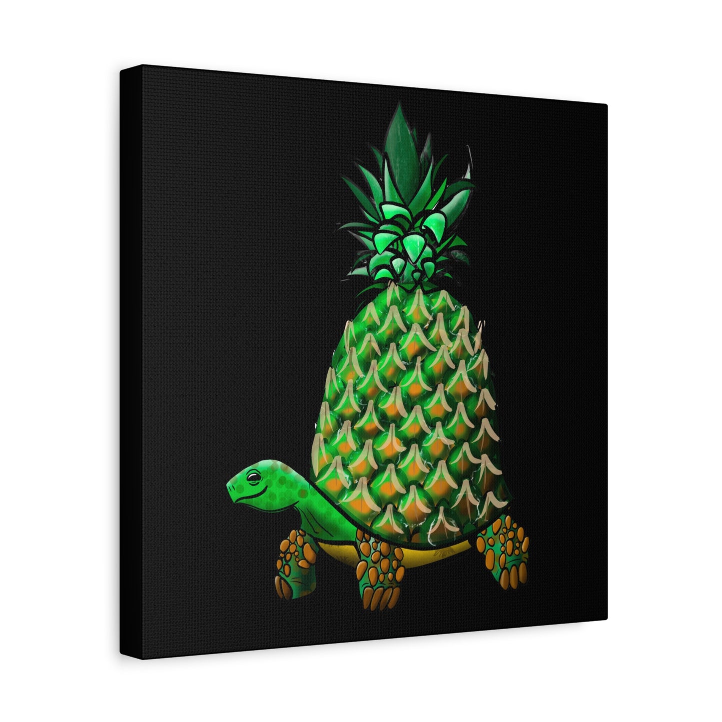 Tropical Turtle Canvas Art - Fun Pineapple Design for Home Décor