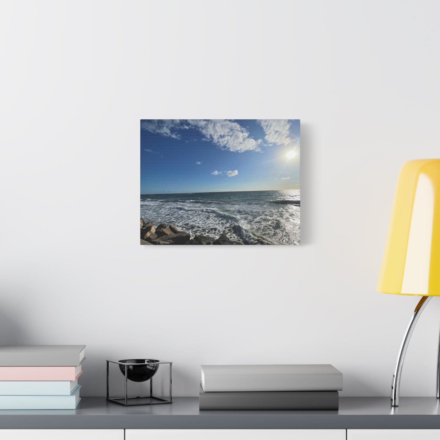 Ocean Waves Stretched Canvas Art - Serene Coastal Home Decor