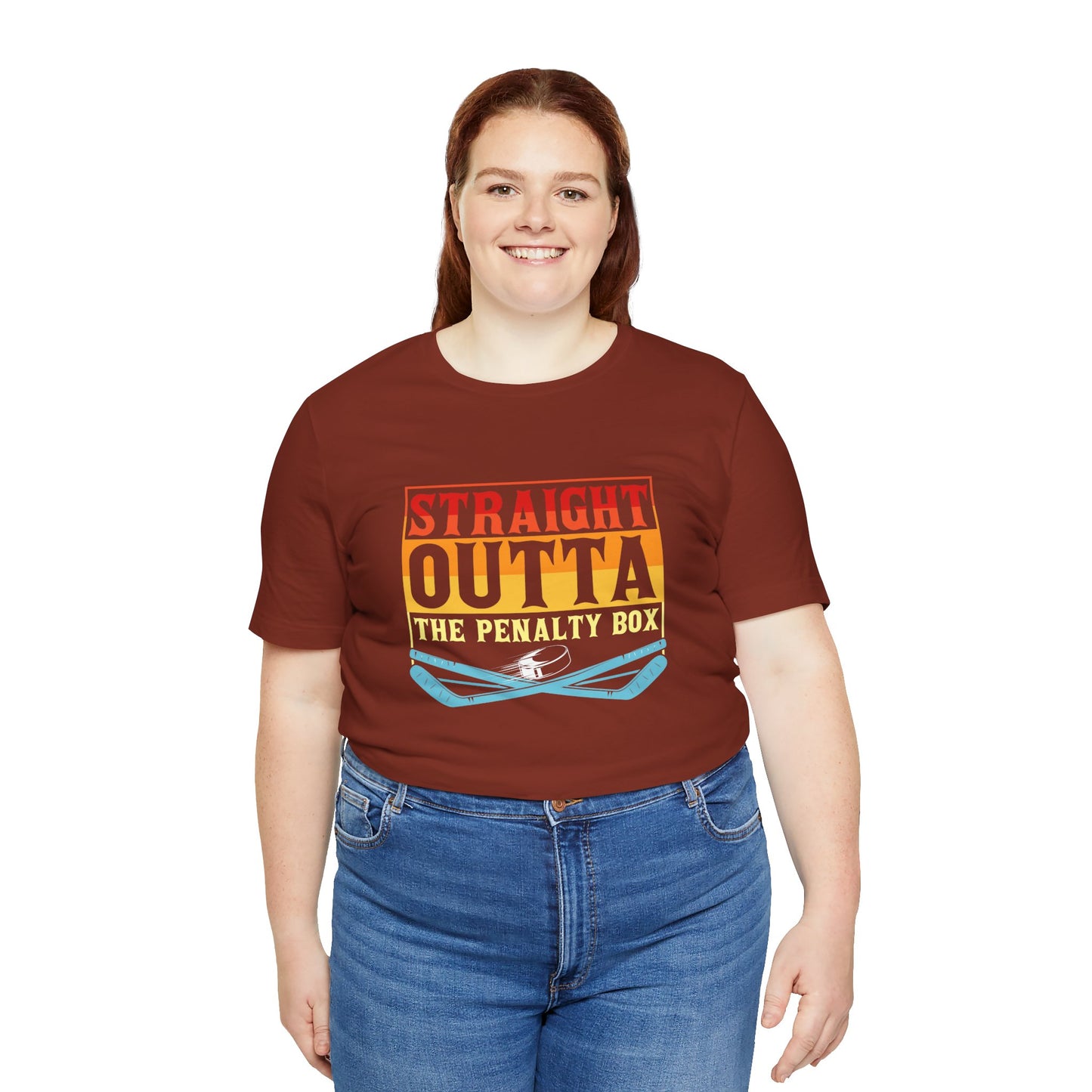 Straight Outta The Penalty Box Unisex T-Shirt - Fun Sports Tee for Game Day Hockey