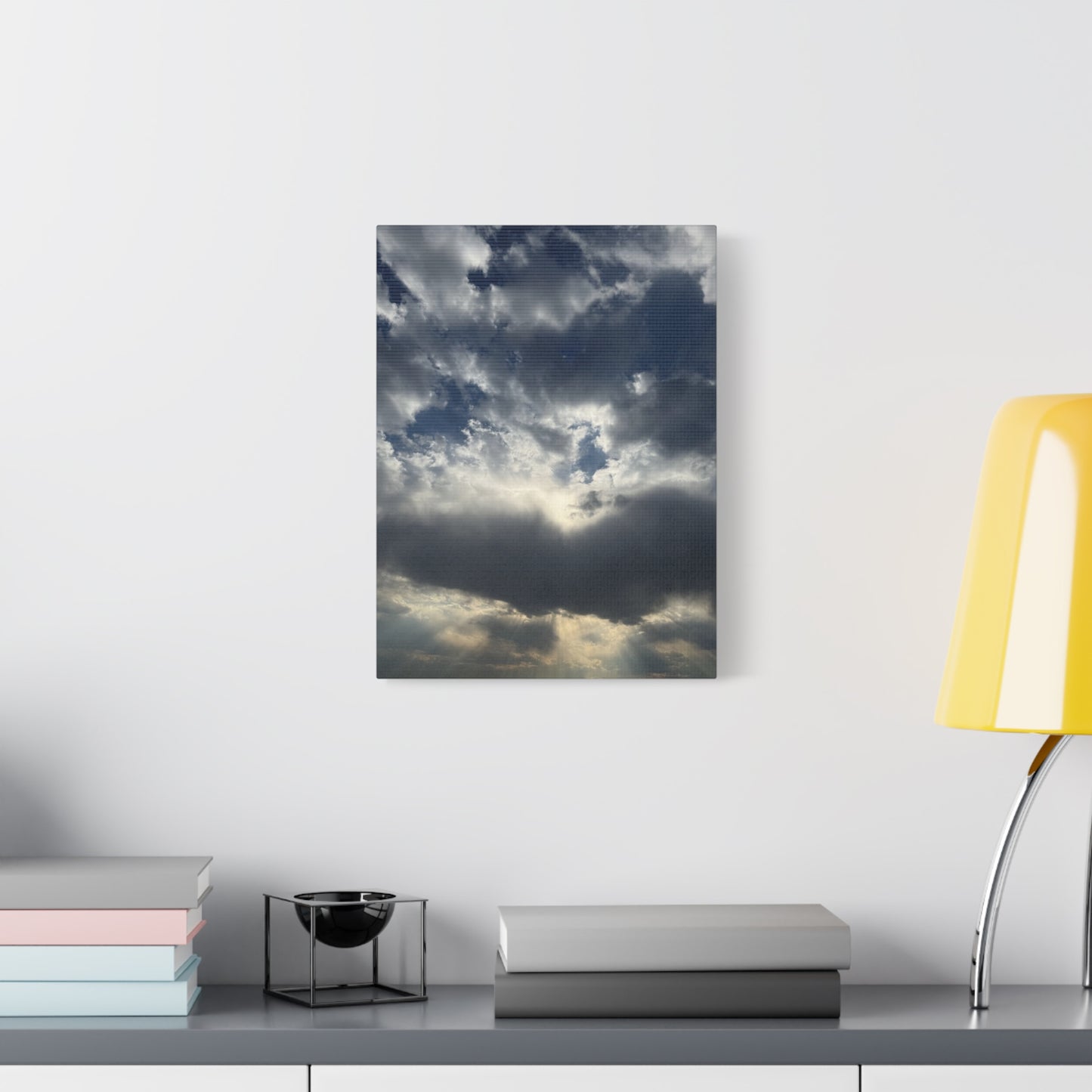 Cloudy Sky Canvas Art - Stretched Matte Wall Decor
