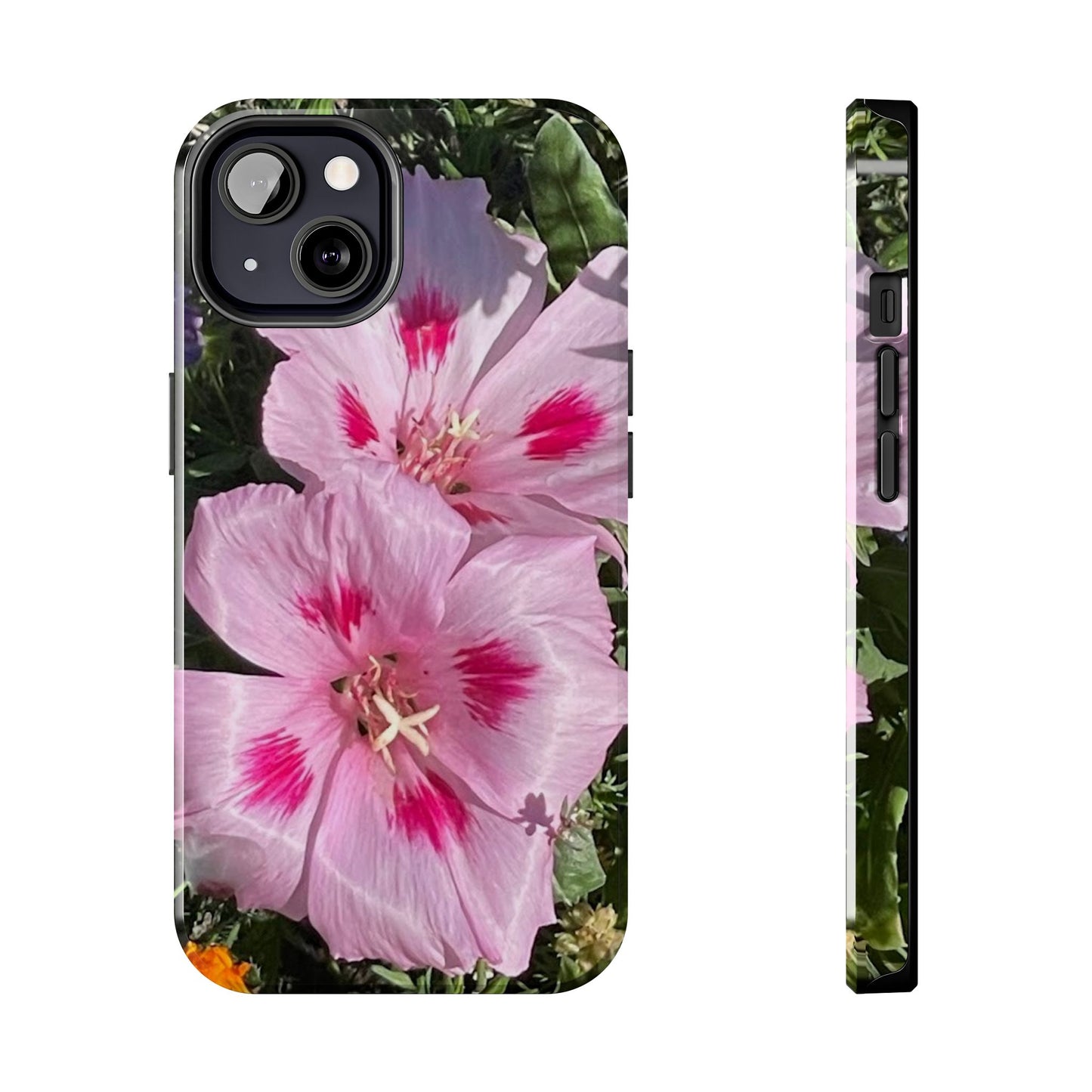 Vibrant Floral Tough Phone Case - Durable Protection with Stunning Pink Flowers