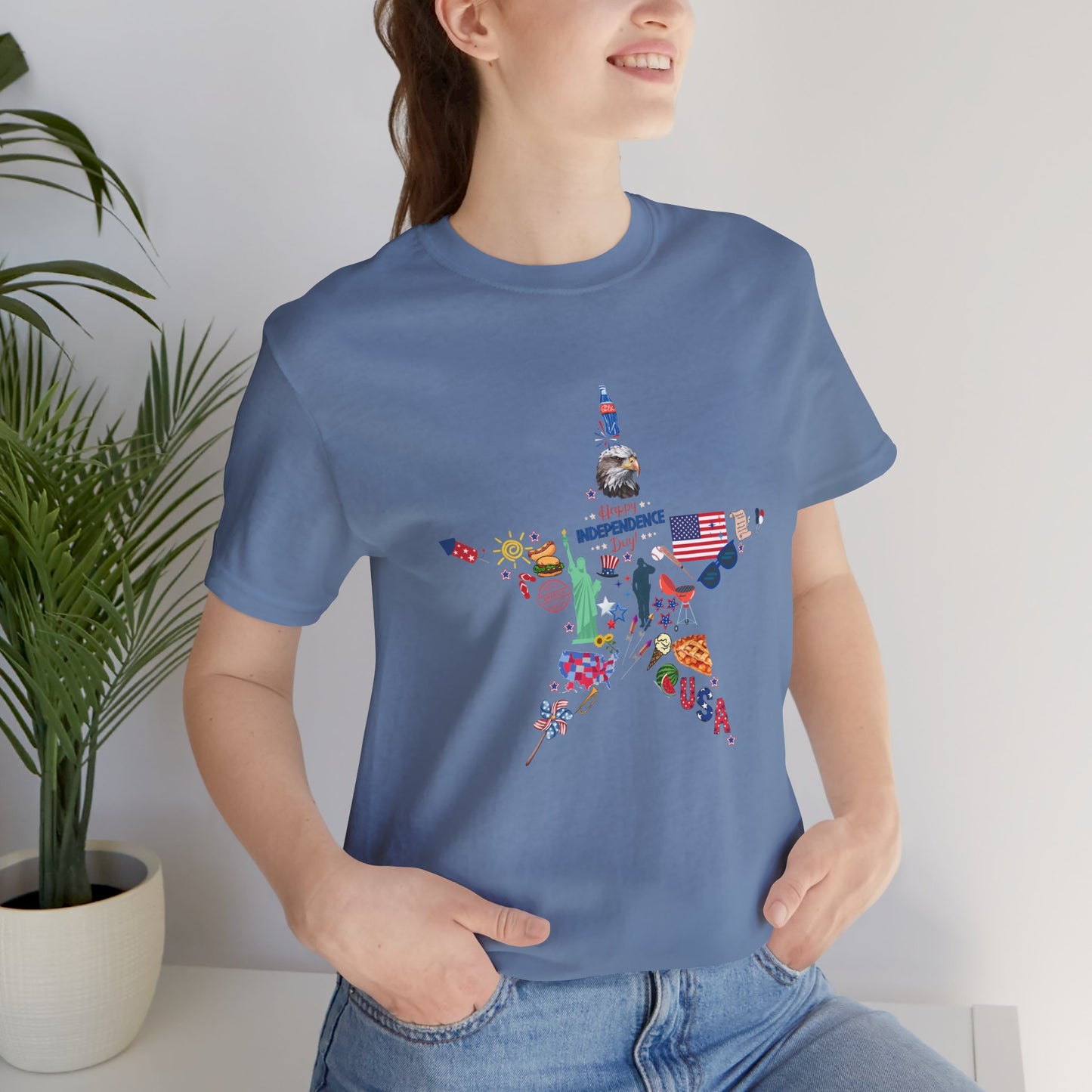 Independence Day Unisex Graphic Tee - Star Design for Celebrations
