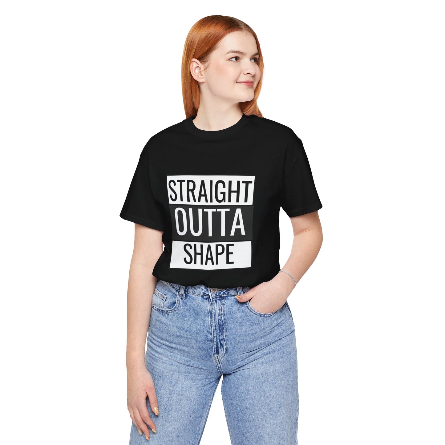 Straight Outta Shape Unisex Tee - Funny Workout T-Shirt for Fitness Enthusiasts