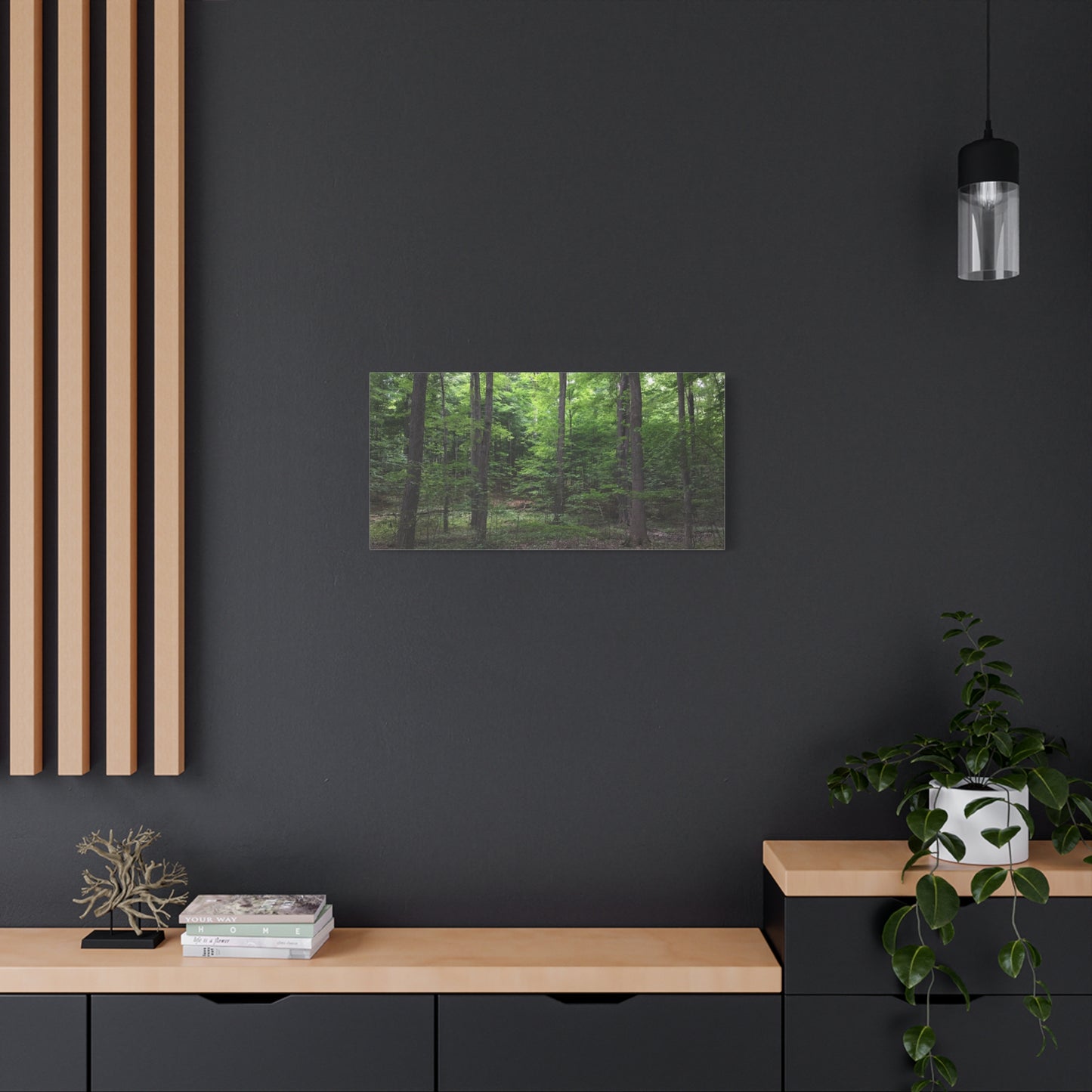 Serene Forest Canvas Art - Stretched Wall Décor for Natural Ambiance Sacred Grove
