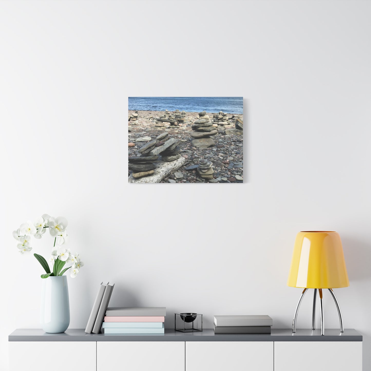 Tranquil Stone Stack Canvas Wall Art, Inspirational Home Decor, Serenity Gift, Nature Photography, Relaxing Living Room Art
