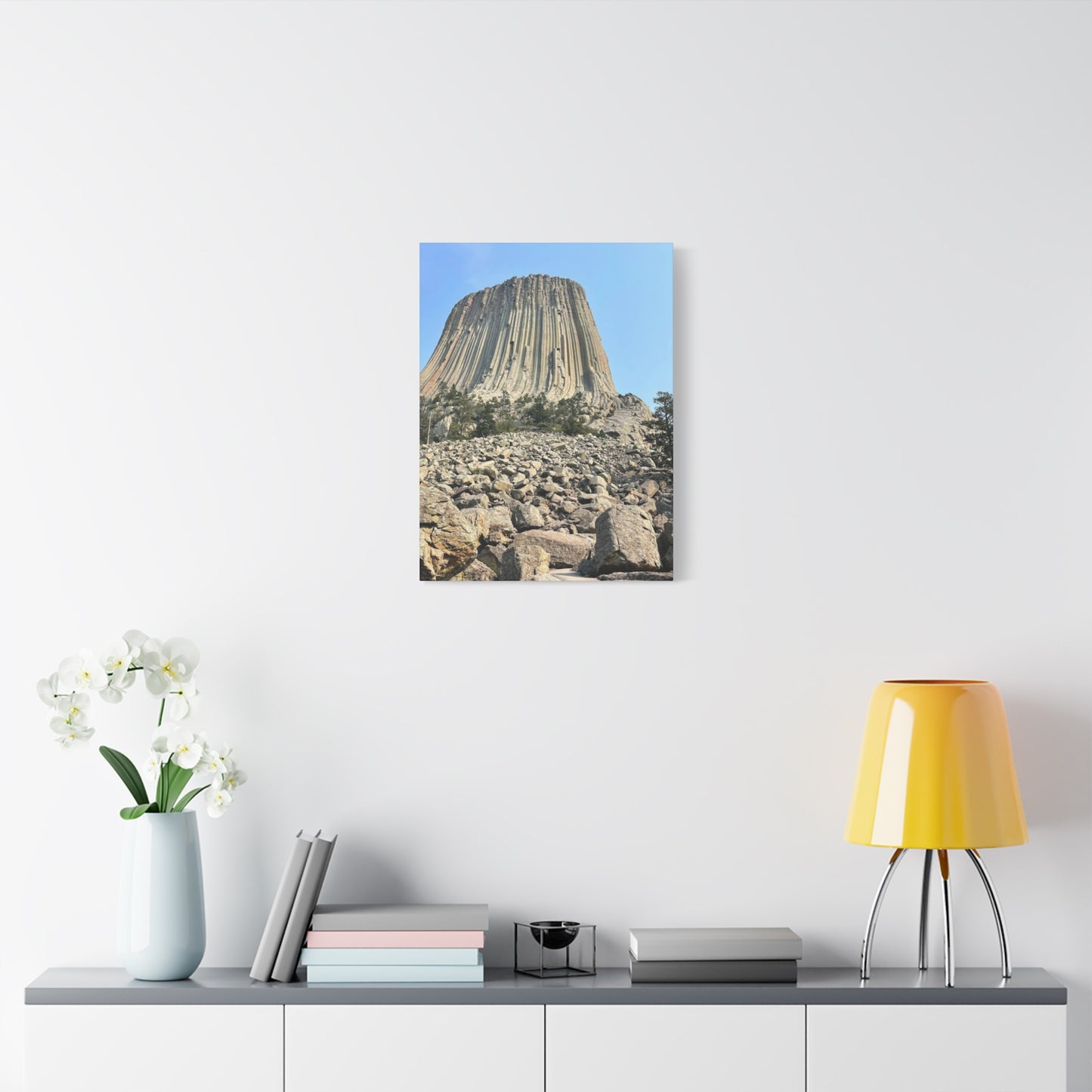 Nature Art Canvas Print - Majestic Rock Formation Devil's Tower