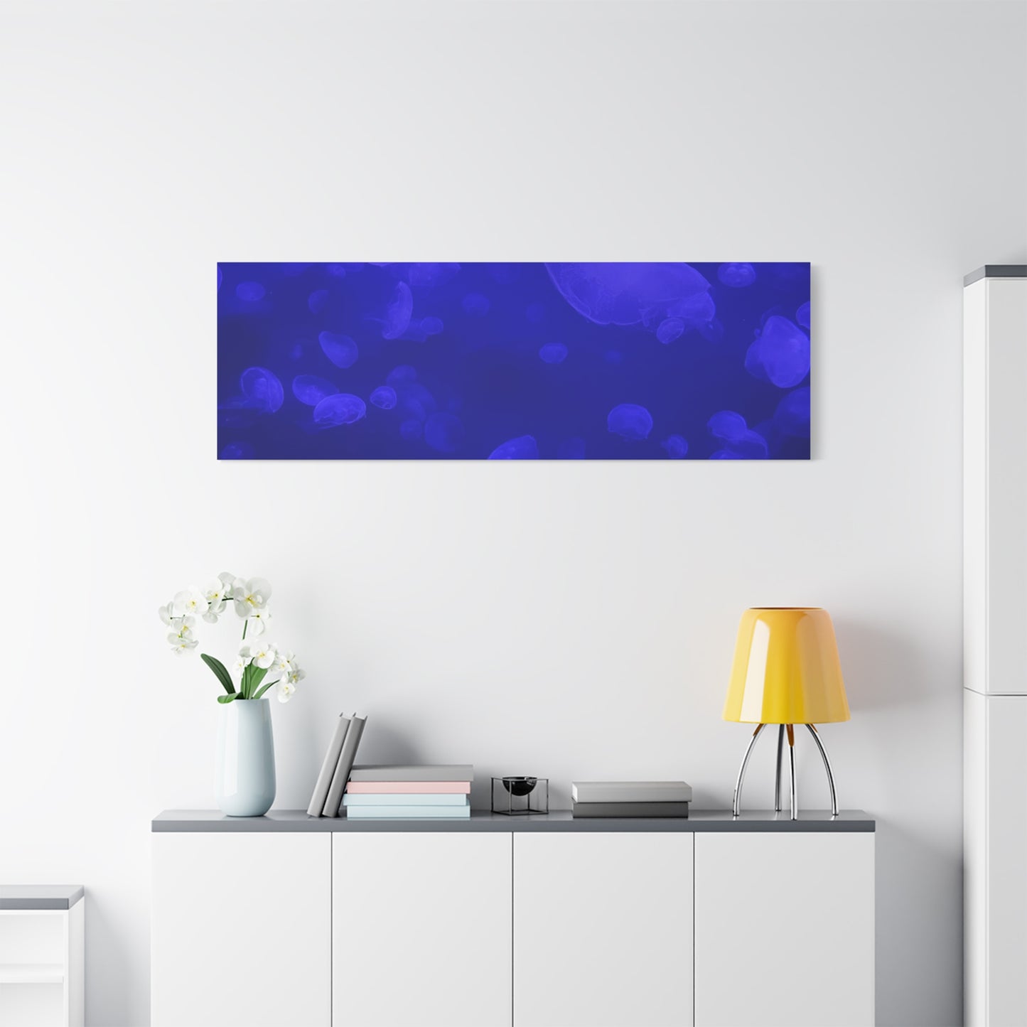 Jellyfish Watercolor Canvas Art - Ocean Theme Wall Decor
