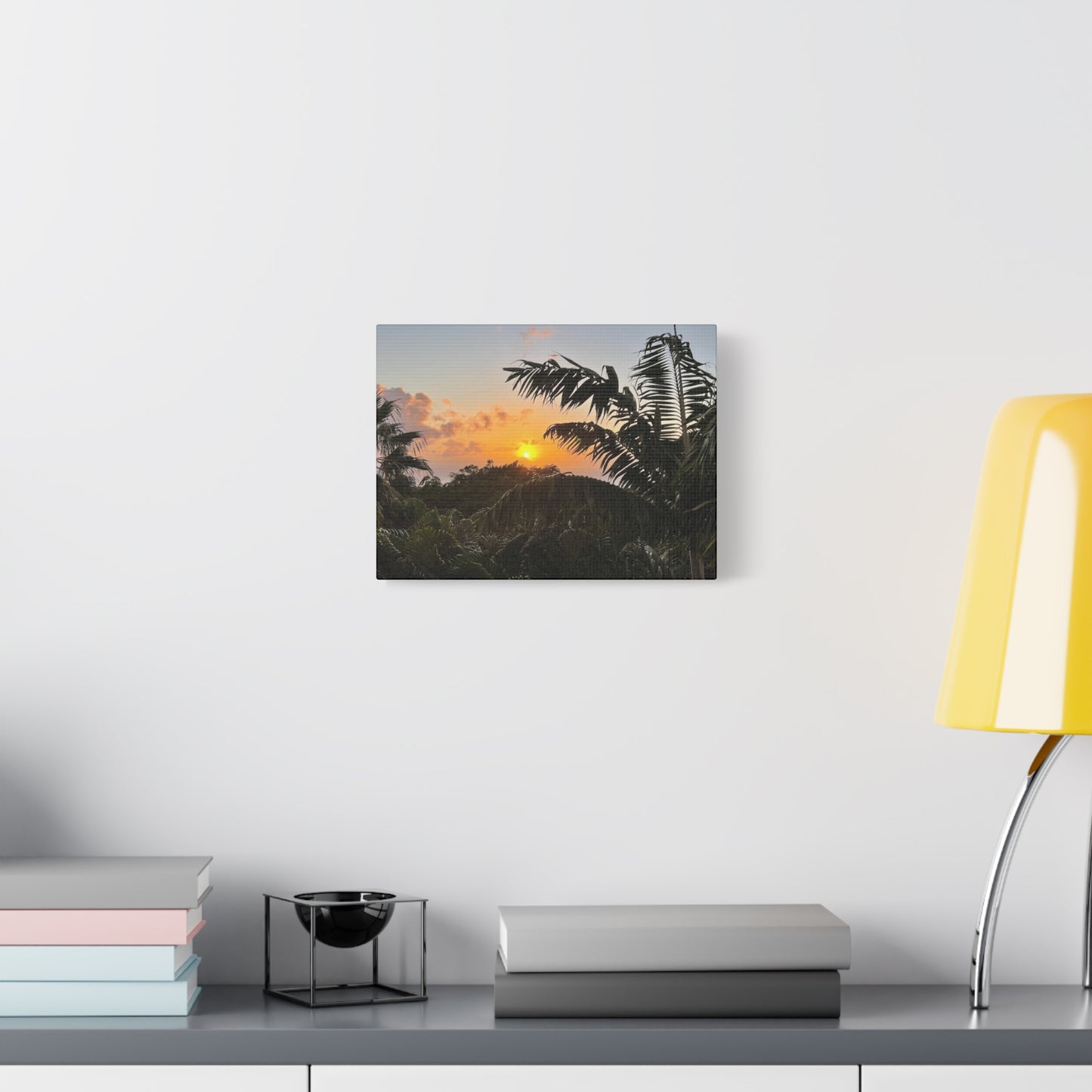 Tropical Sunset Matte Canvas - 12x16 Stretched Wall Art