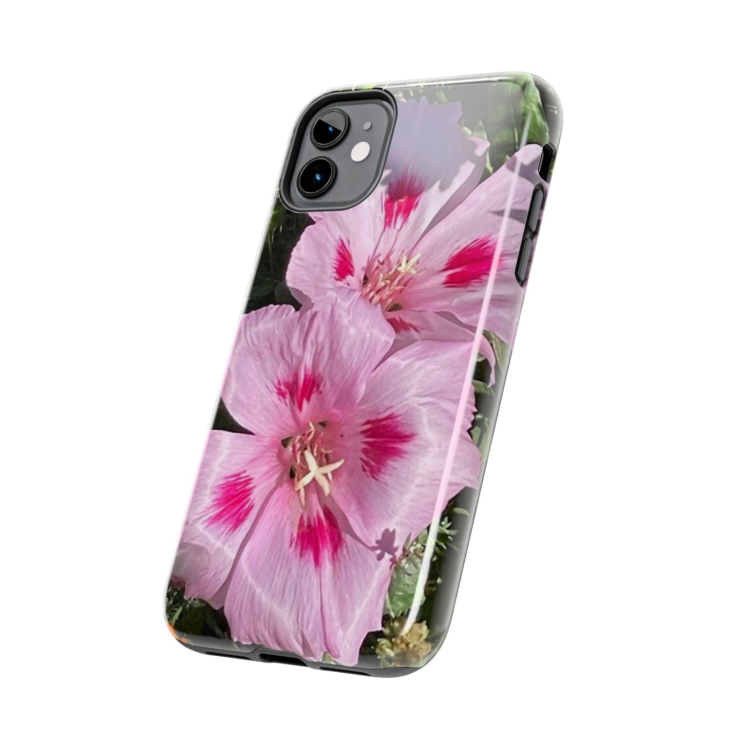 Vibrant Floral Tough Phone Case - Durable Protection with Stunning Pink Flowers