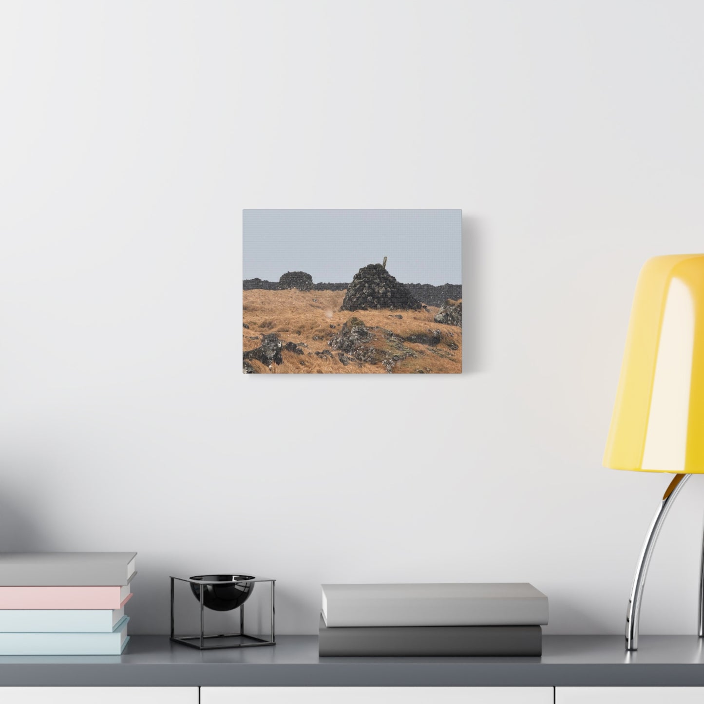 Nature-Inspired Stretched Canvas Art - Tranquil Rock Formation