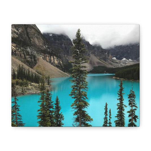 Scenic Landscape Canvas Wall Art - Tranquil Mountain Lake Decor