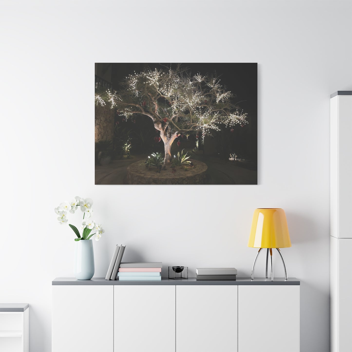 Holiday Canvas Art: Illuminated Tree Wall Decor