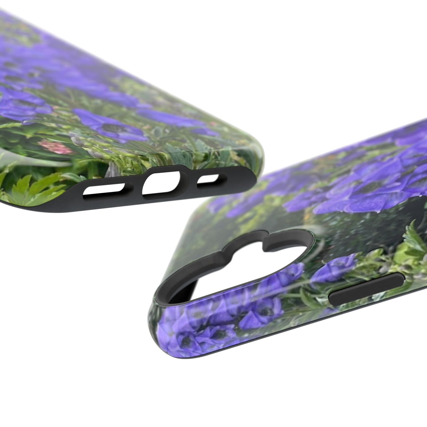 Floral Magnetic Tough Case - Vibrant Purple Flower Design for Resilience and Style