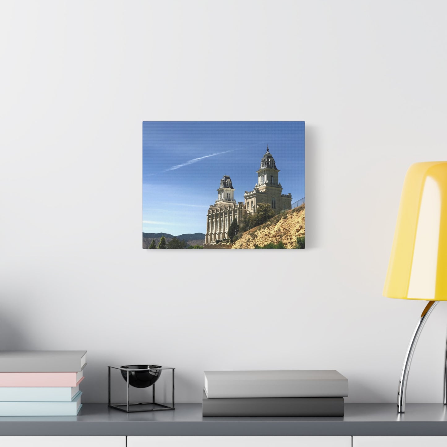 Stretched Matte Canvas Print of Historic Architecture Manti Temple LDS