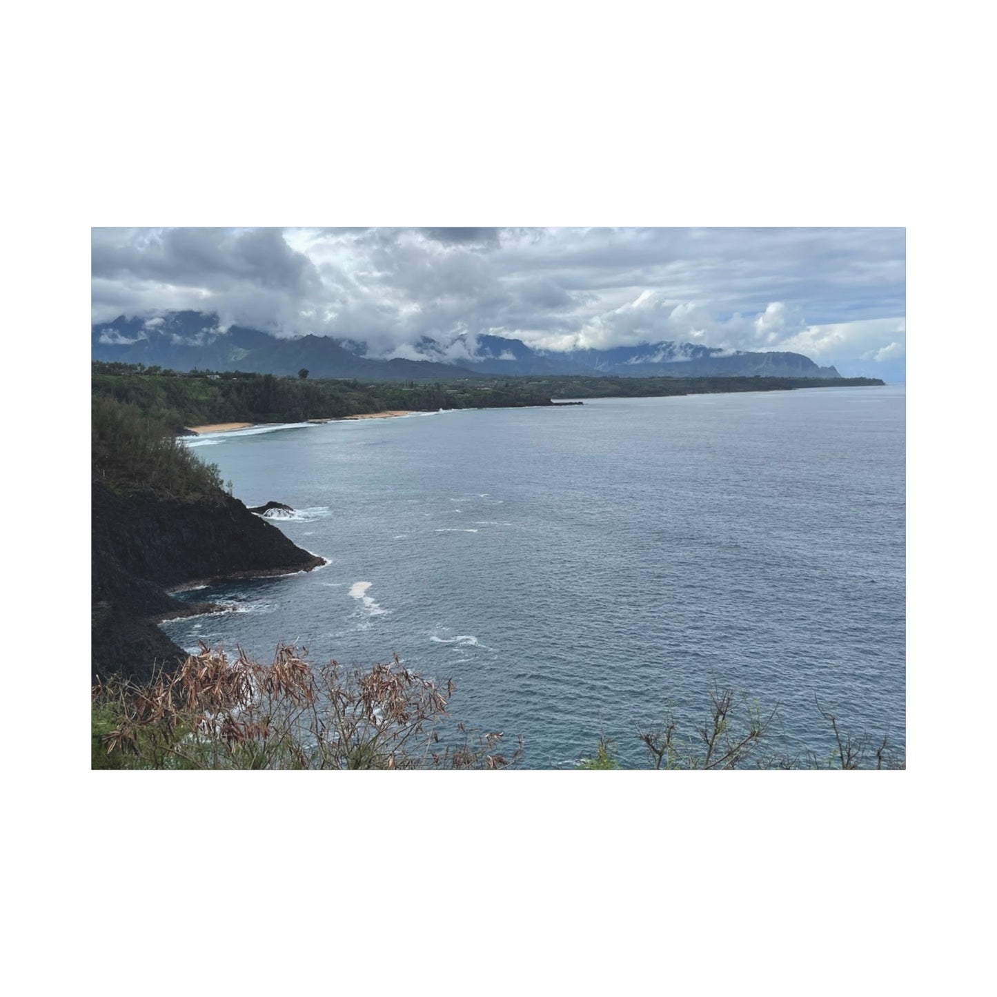 Coastal Landscape Canvas Wall Art - Tranquil Ocean View