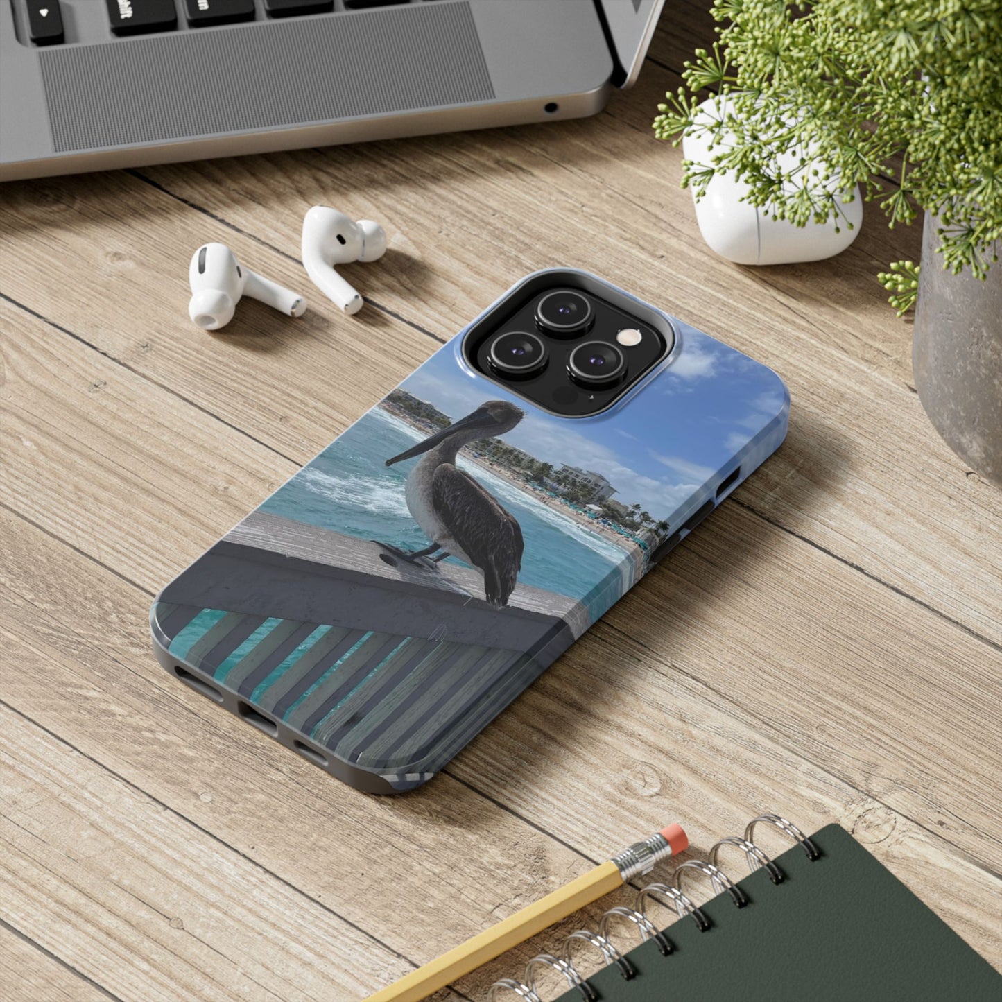 Coastal Pelican Tough Phone Cases - Durable Protection with Ocean Vibe
