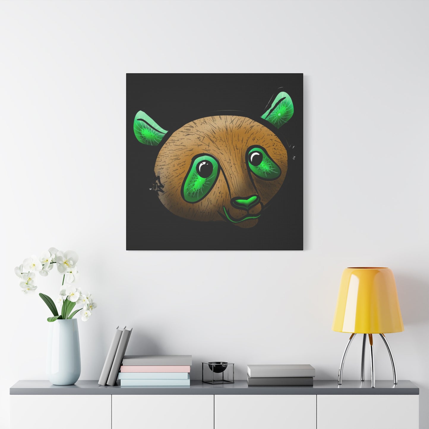 Whimsical Panda Wall Art - Vibrant Matte Canvas, 1.25 Inch
