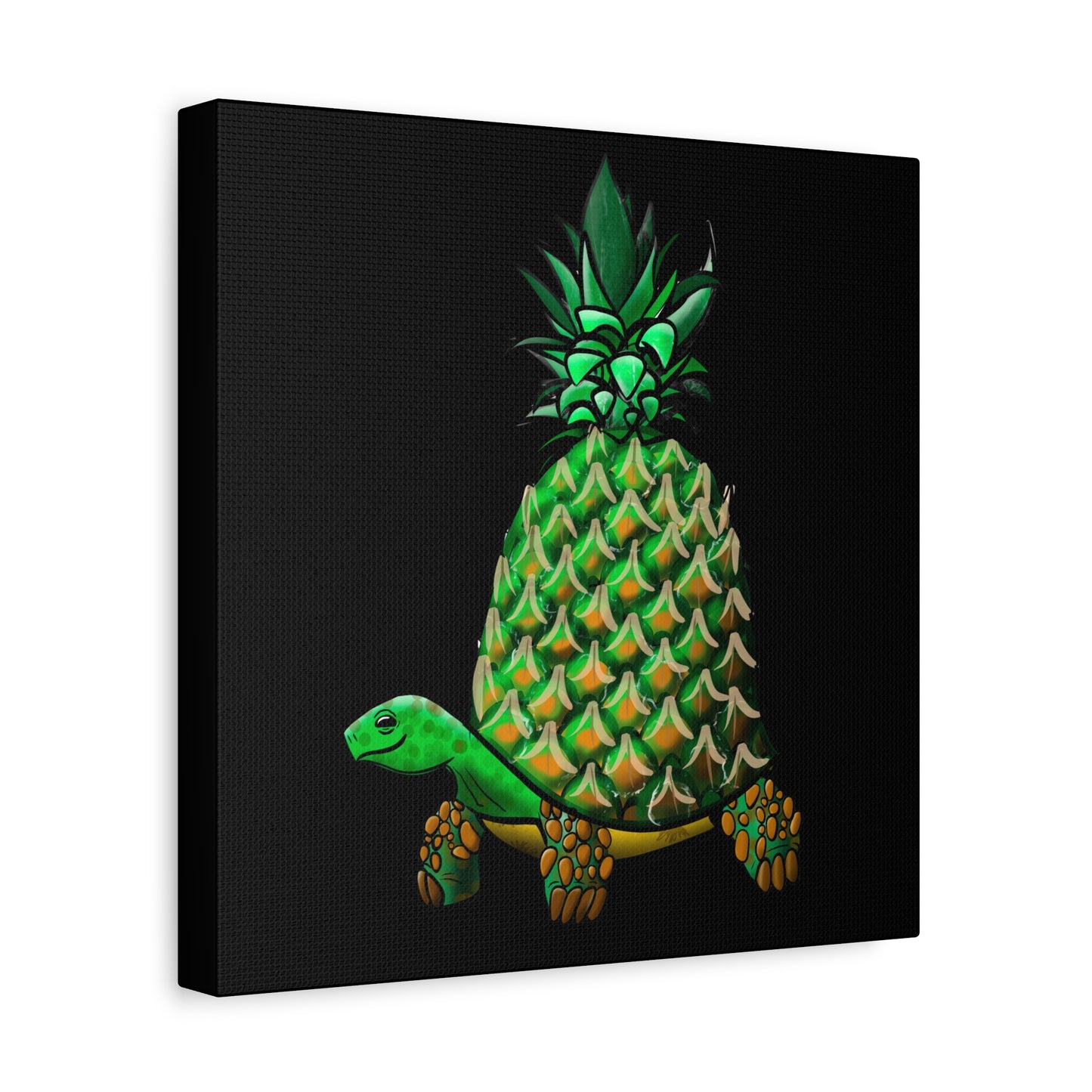 Tropical Turtle Canvas Art - Fun Pineapple Design for Home Décor
