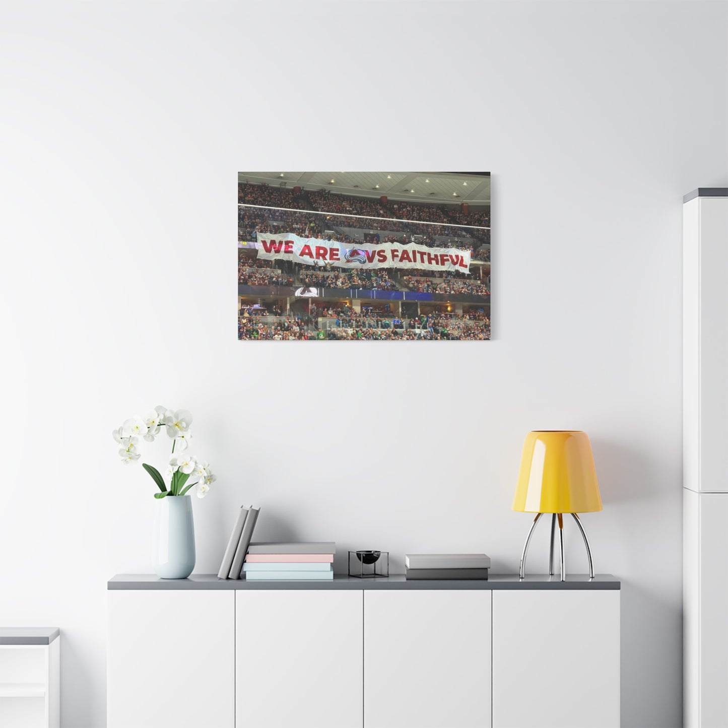 Stretched Canvas Wall Art - "We Are vs Faithful" - Colorado Avalanche - Ball Arena