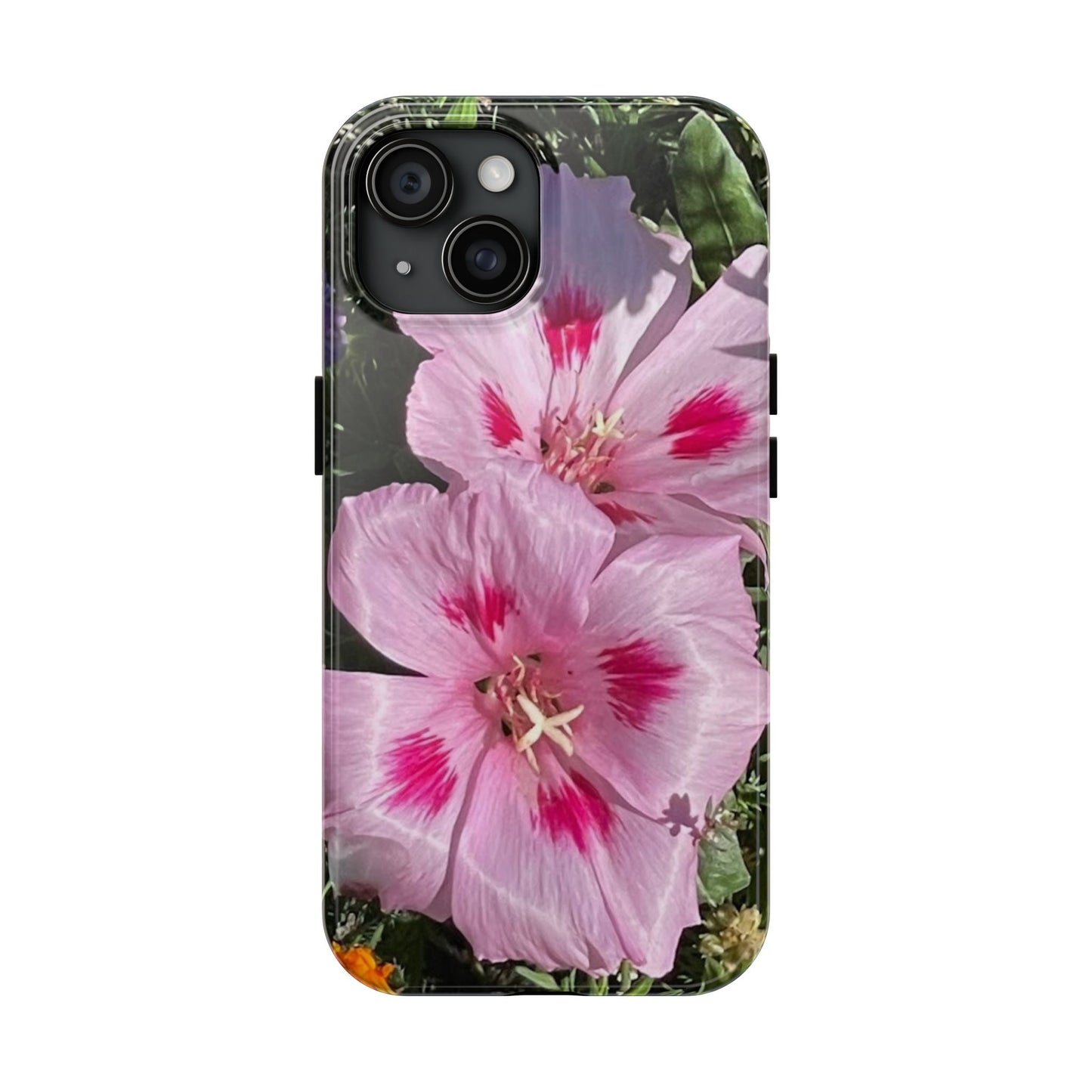 Vibrant Floral Tough Phone Case - Durable Protection with Stunning Pink Flowers