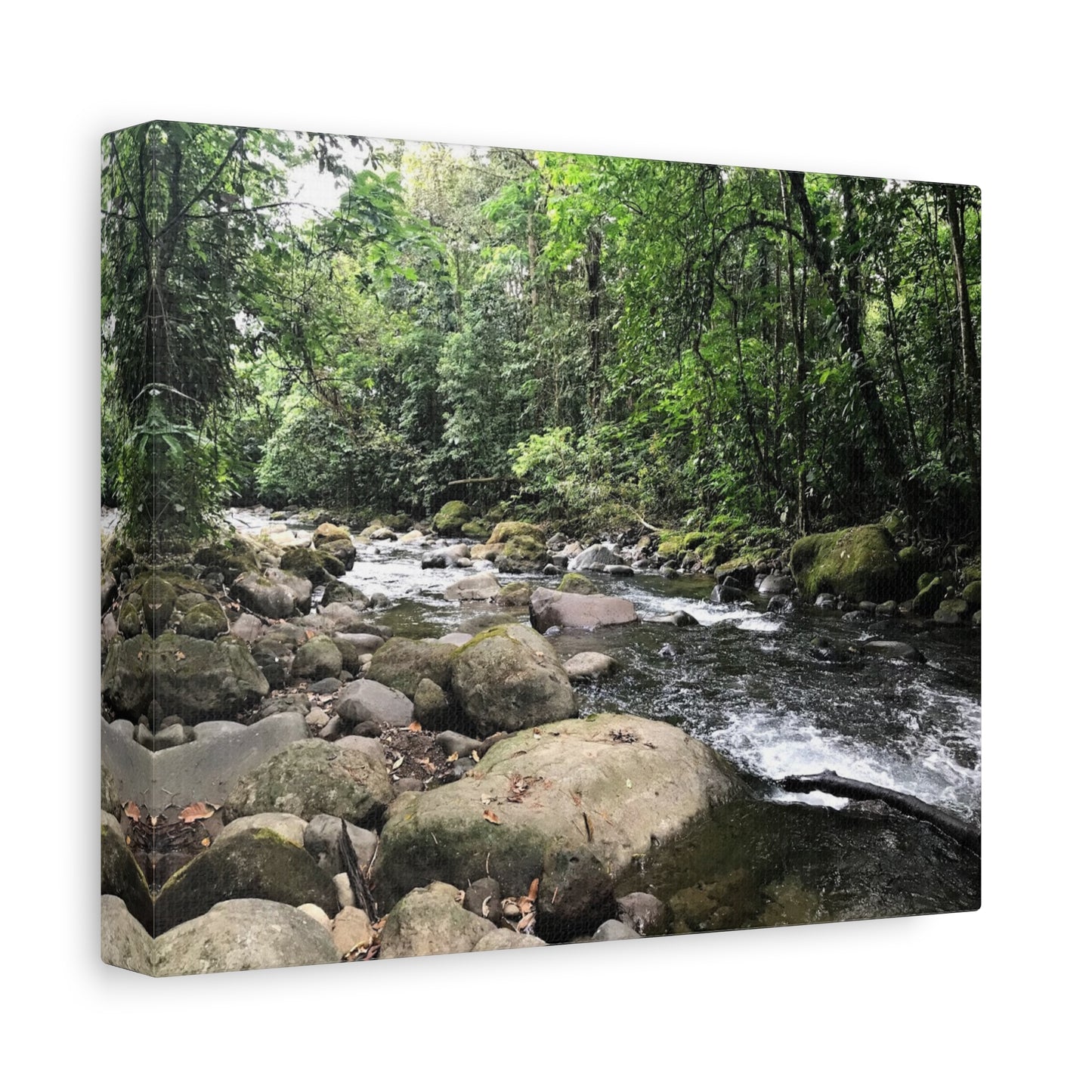 Serene Nature Canvas Wall Art – Tranquil River Landscape, 1.25" Stretched Print