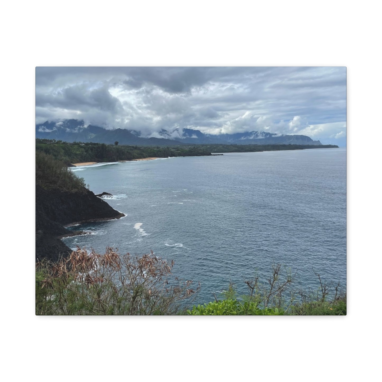 Coastal Landscape Canvas Wall Art - Tranquil Ocean View