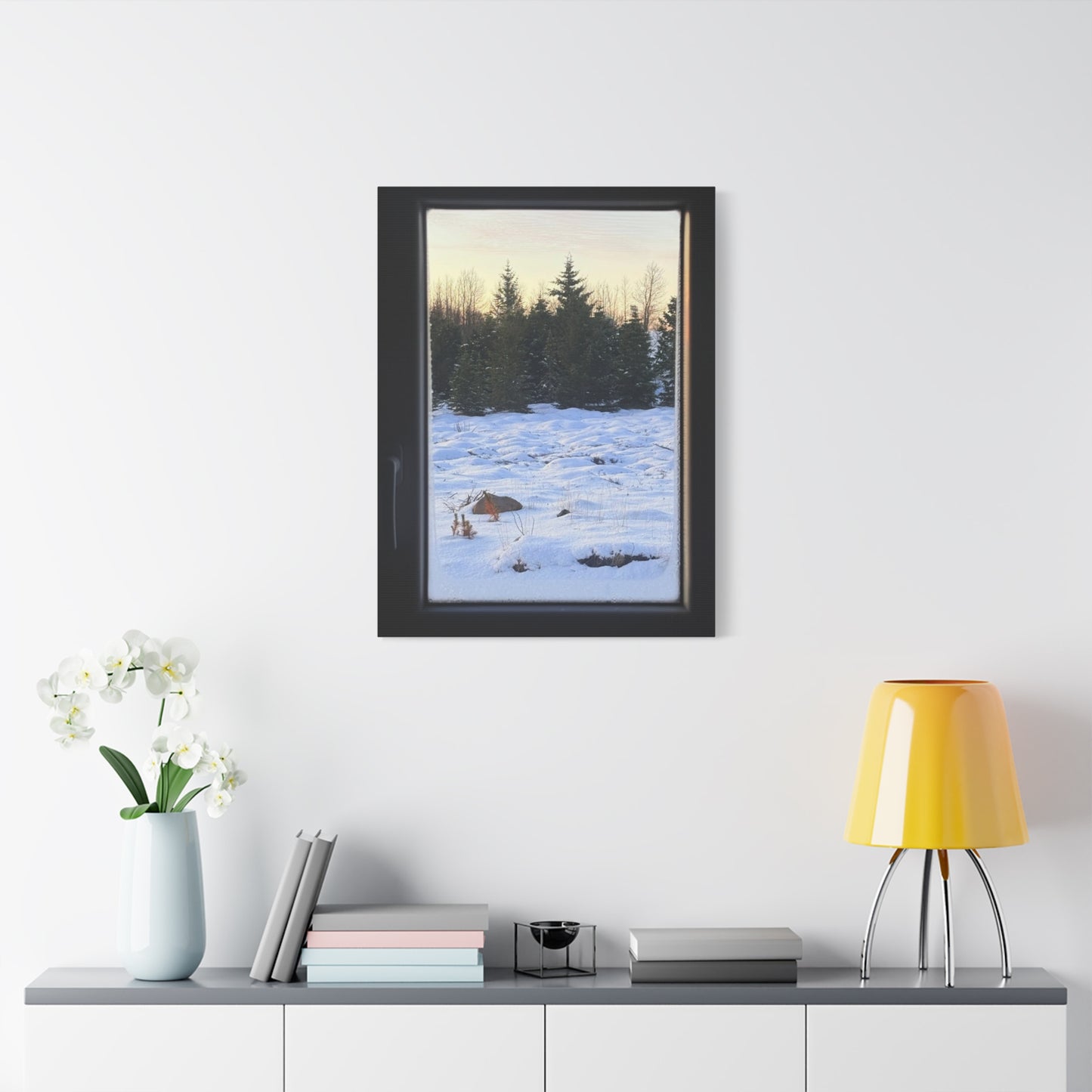 Serene Winter Landscape Art Print - Stretched Matte Canvas