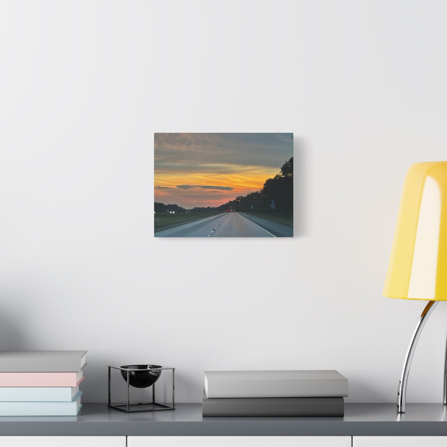 Sunset Roadway Canvas Print - Matte Stretched Artwork