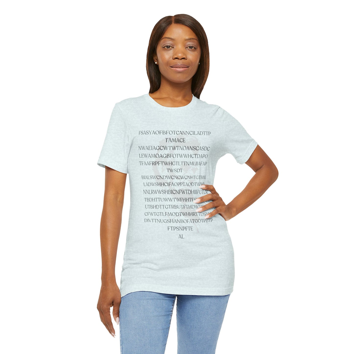 Lincoln's Gettysburg Address Unisex Jersey Short Sleeve Tee with Text Design