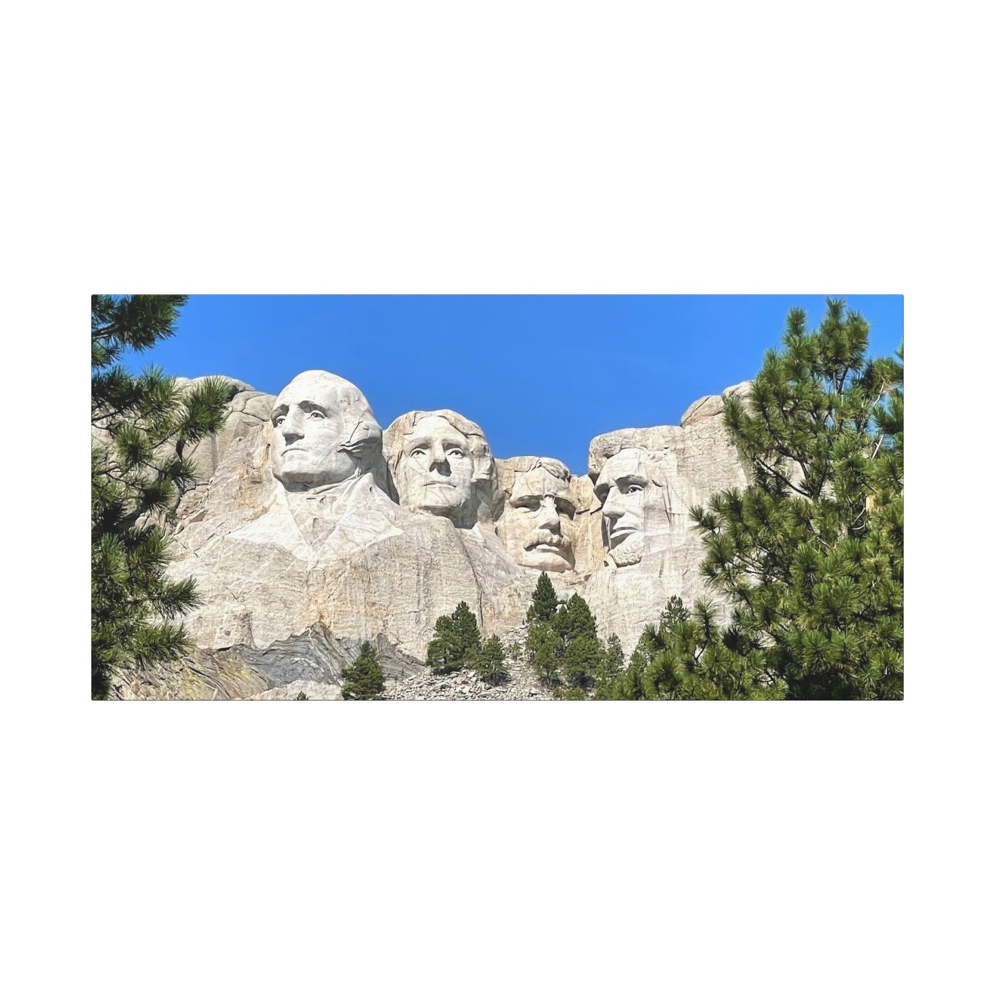 Rustic Mount Rushmore Canvas Art - Stretched Wall Decor