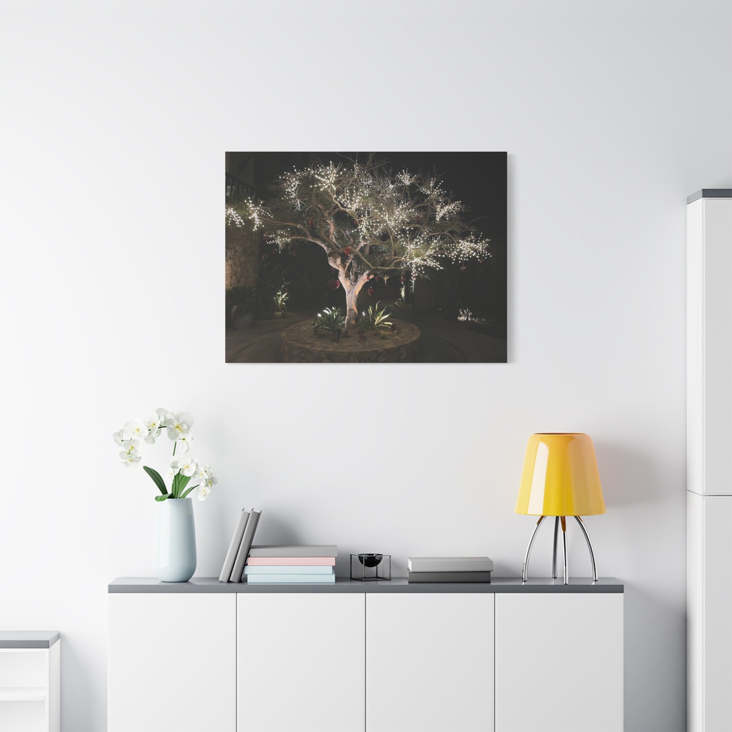 Holiday Canvas Art: Illuminated Tree Wall Decor