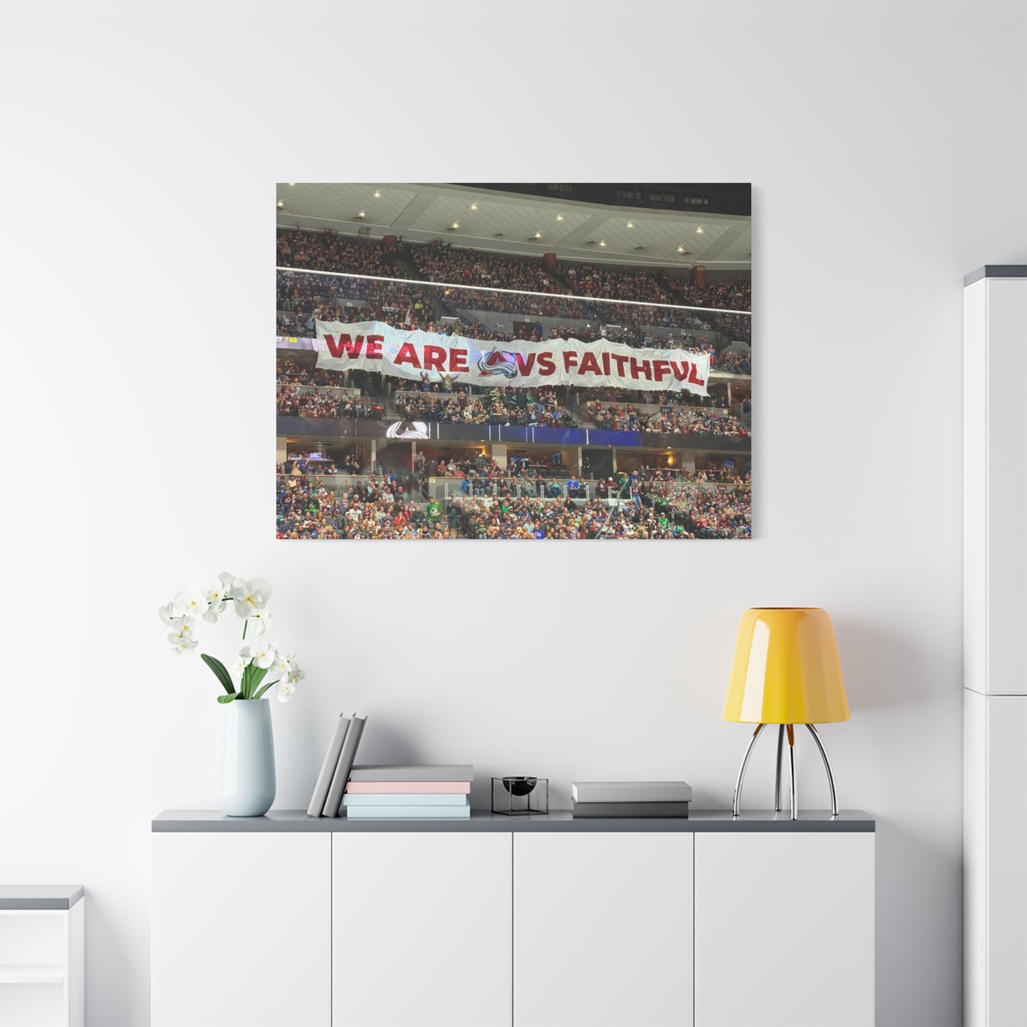 Stretched Canvas Wall Art - "We Are vs Faithful" - Colorado Avalanche - Ball Arena