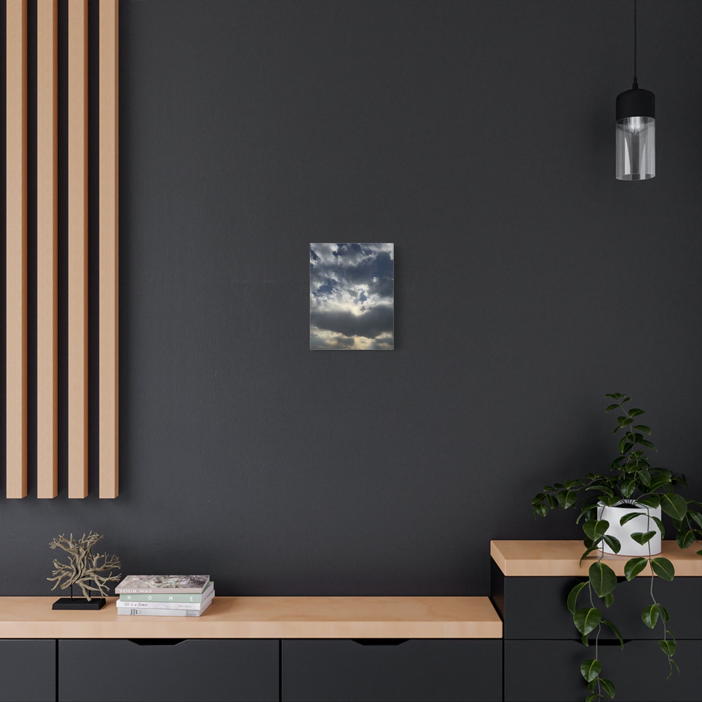 Cloudy Sky Canvas Art - Stretched Matte Wall Decor