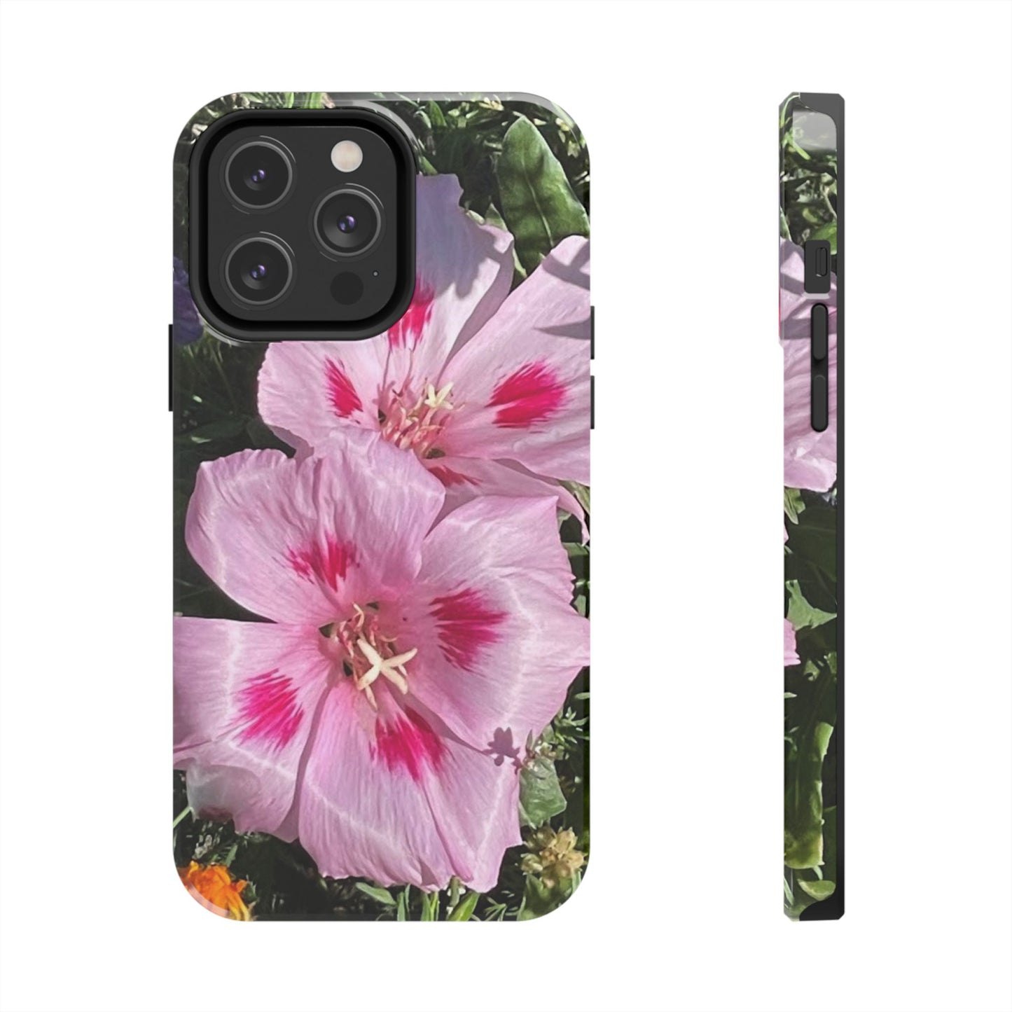 Vibrant Floral Tough Phone Case - Durable Protection with Stunning Pink Flowers