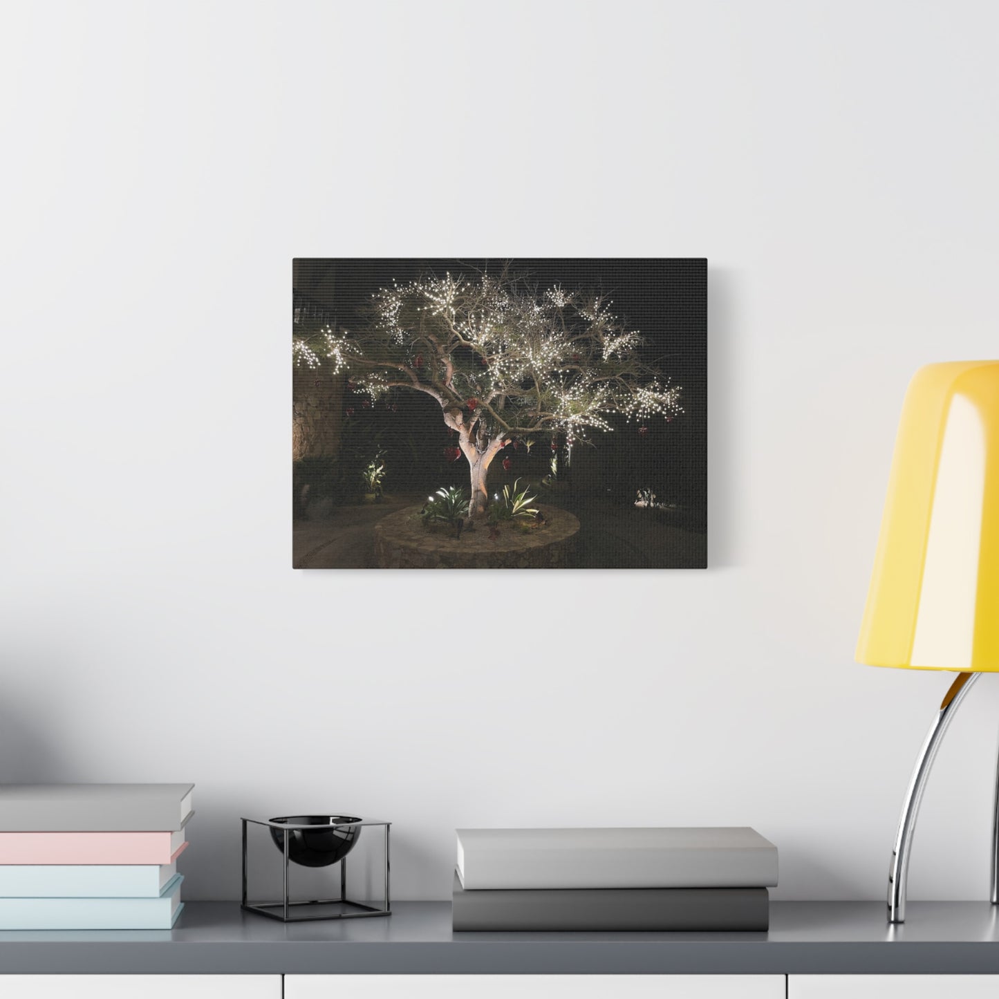 Holiday Canvas Art: Illuminated Tree Wall Decor