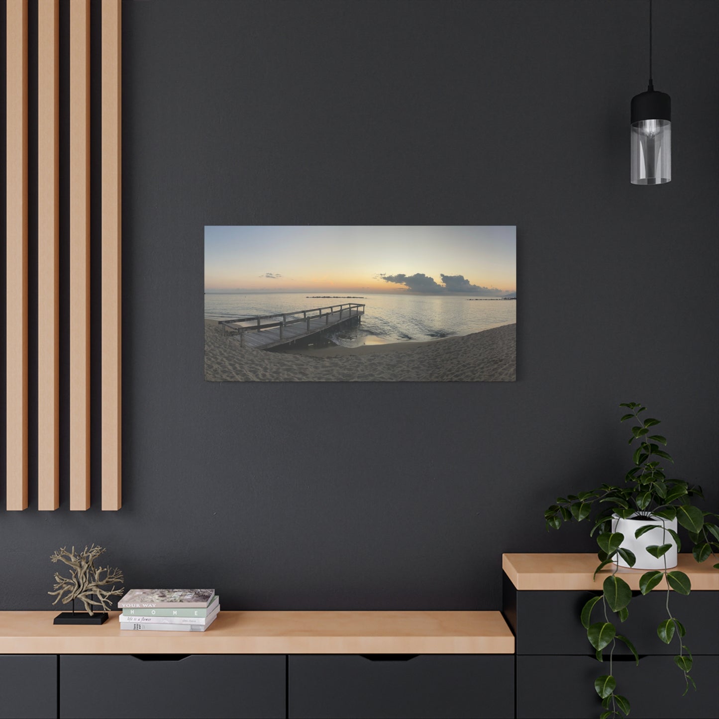 Serene Beach Sunset Canvas Wall Art