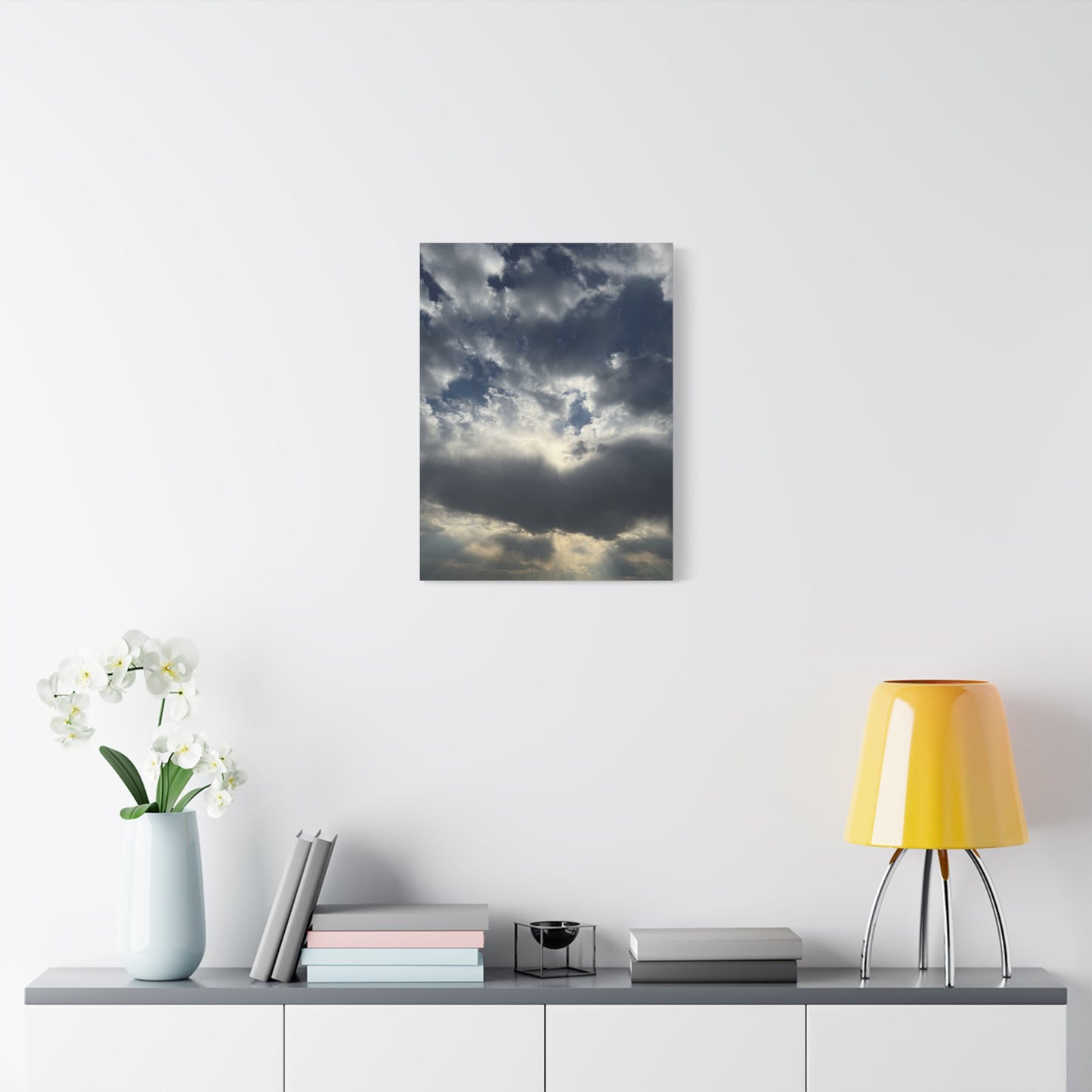 Cloudy Sky Canvas Art - Stretched Matte Wall Decor