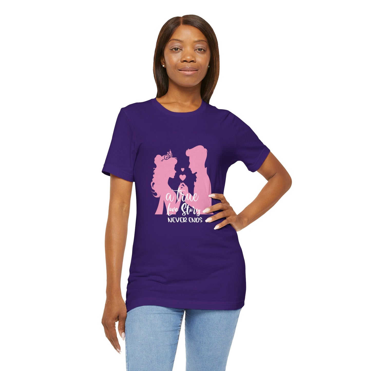Romantic Love Story Tee - "A True Love Story Never Ends"