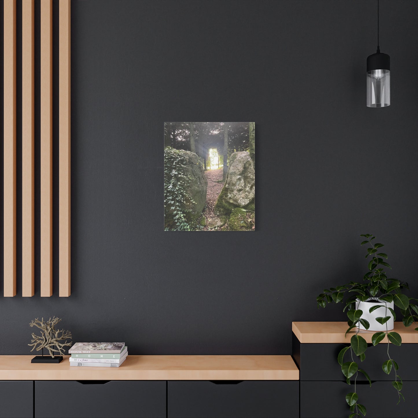 Serene Nature Wall Art Canvas – Tranquil Forest Scene for Home Decor