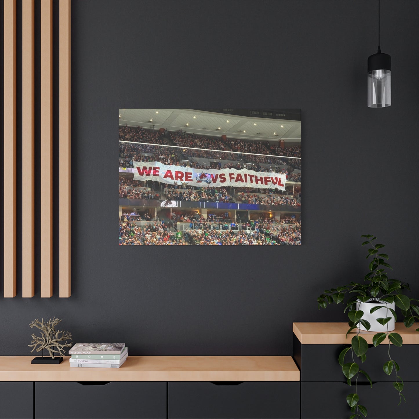 Stretched Canvas Wall Art - "We Are vs Faithful" - Colorado Avalanche - Ball Arena
