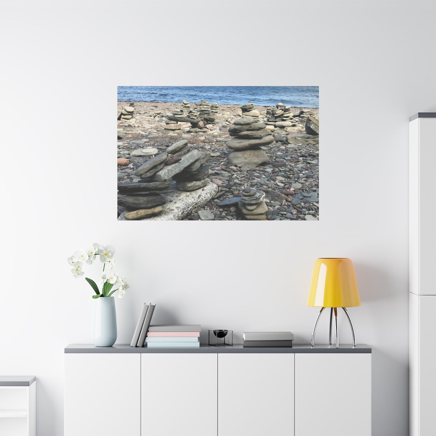 Tranquil Stone Stack Canvas Wall Art, Inspirational Home Decor, Serenity Gift, Nature Photography, Relaxing Living Room Art