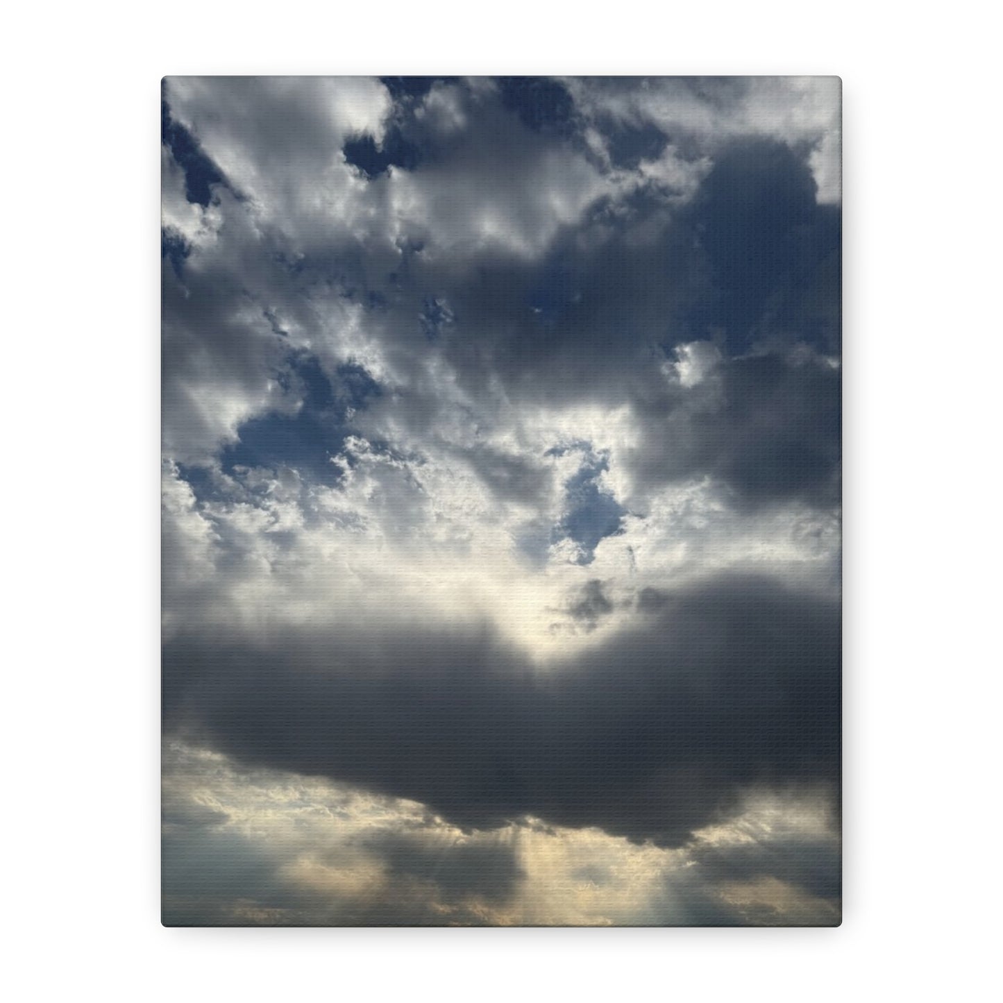 Cloudy Sky Canvas Art - Stretched Matte Wall Decor