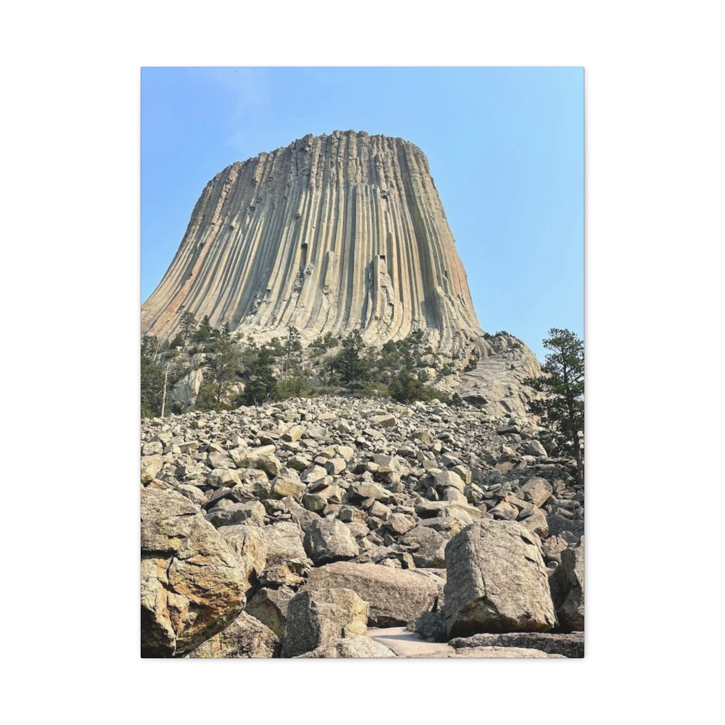 Nature Art Canvas Print - Majestic Rock Formation Devil's Tower