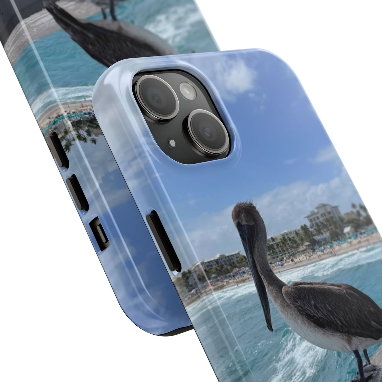 Coastal Pelican Tough Phone Cases - Durable Protection with Ocean Vibe