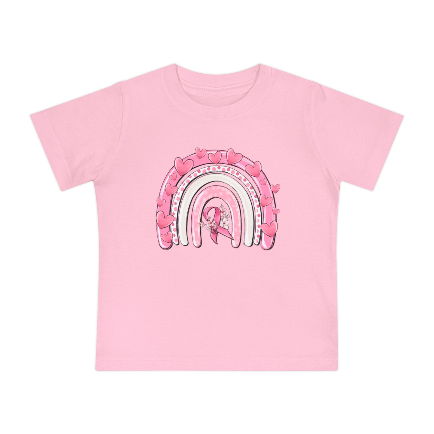 Breast Cancer Rainbow Baby Short Sleeve T-Shirt