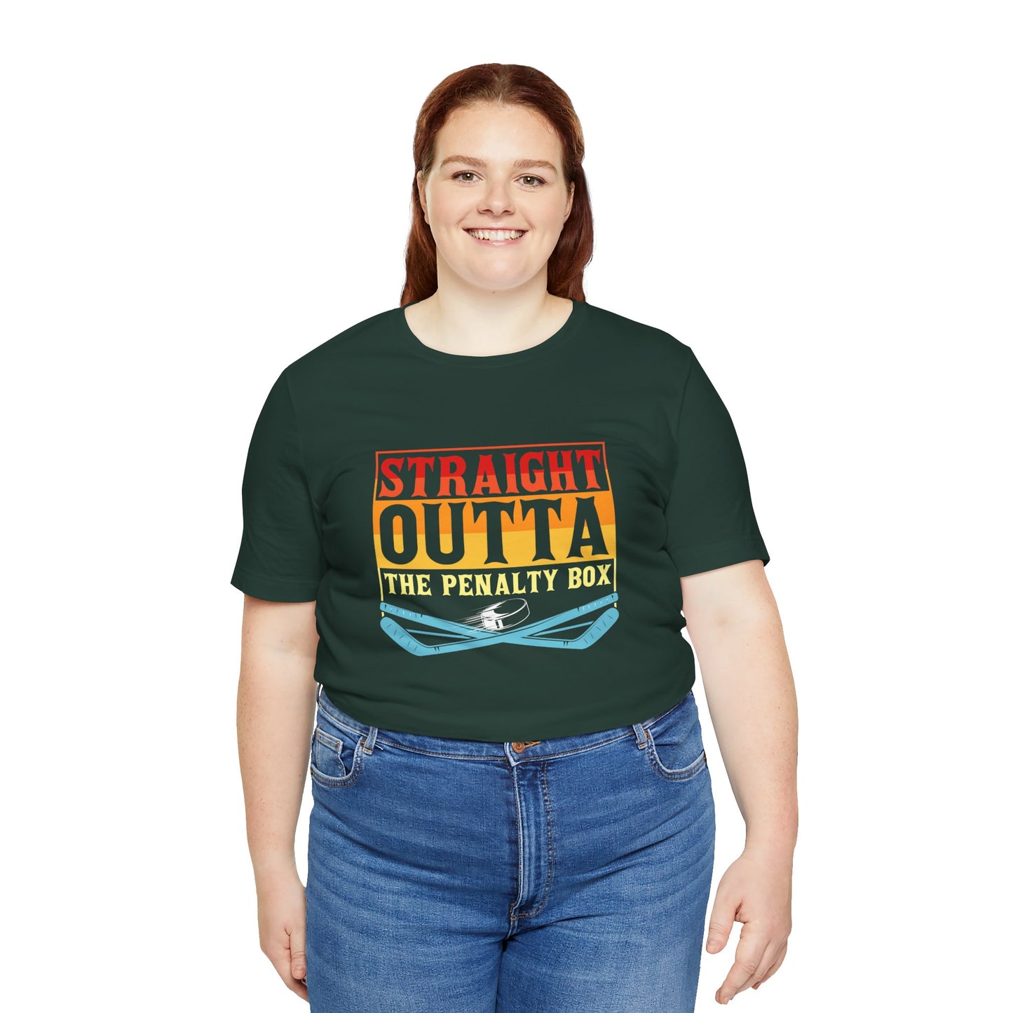 Straight Outta The Penalty Box Unisex T-Shirt - Fun Sports Tee for Game Day Hockey