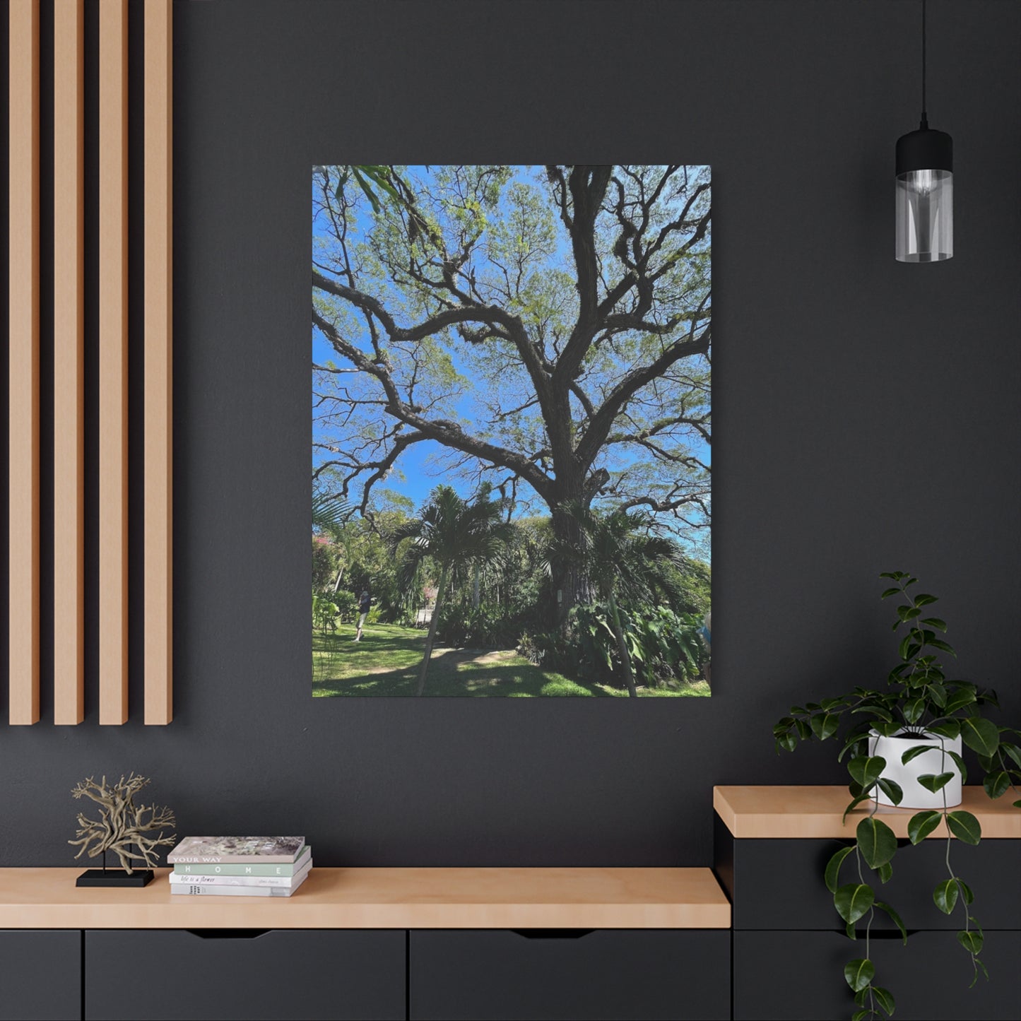 Nature-Inspired Stretched Canvas Art - Large Tree Print