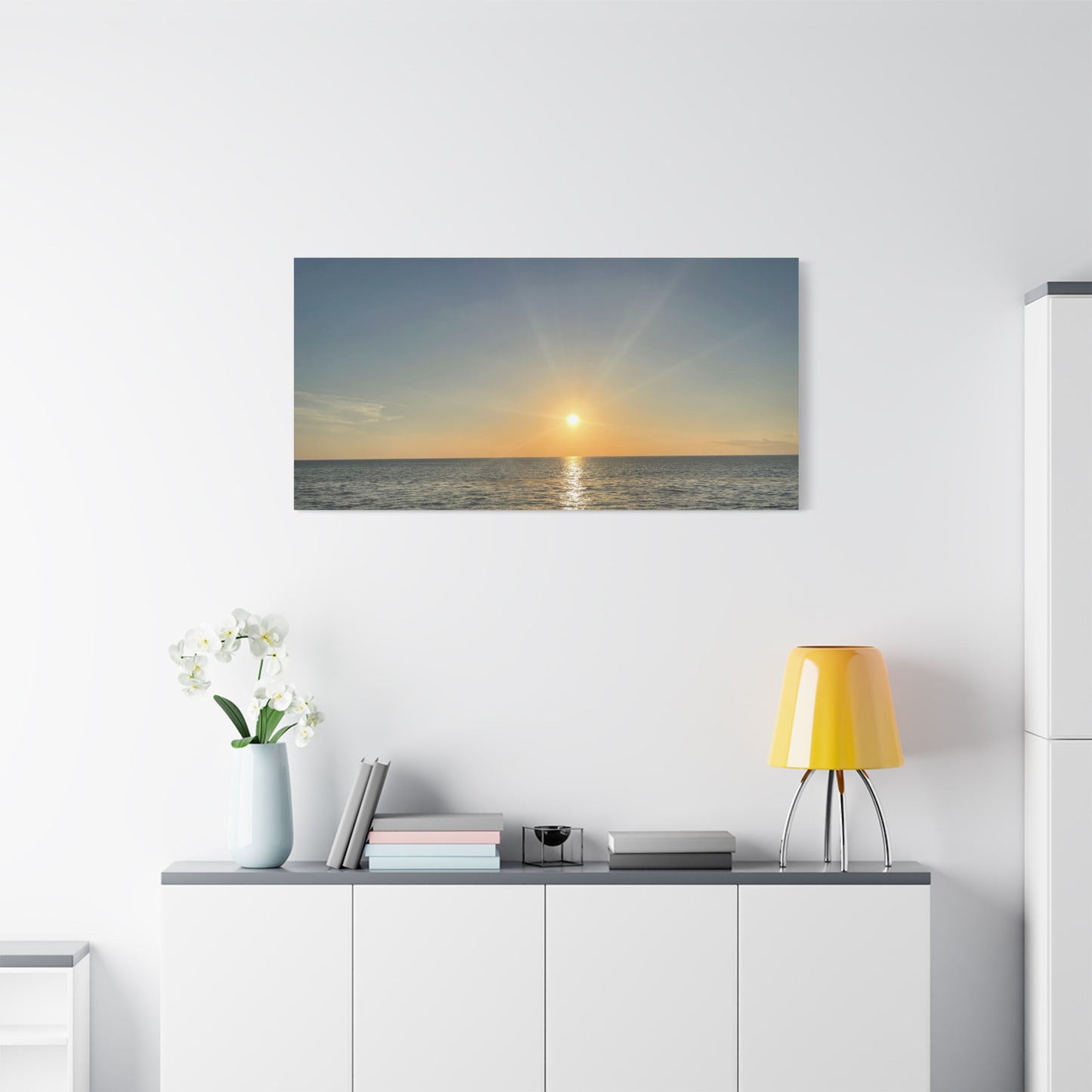 Sunset Canvas Wall Art, Coastal Decor for Beach Lovers, Home Interior, Perfect for Living Room, Gift for Holidays